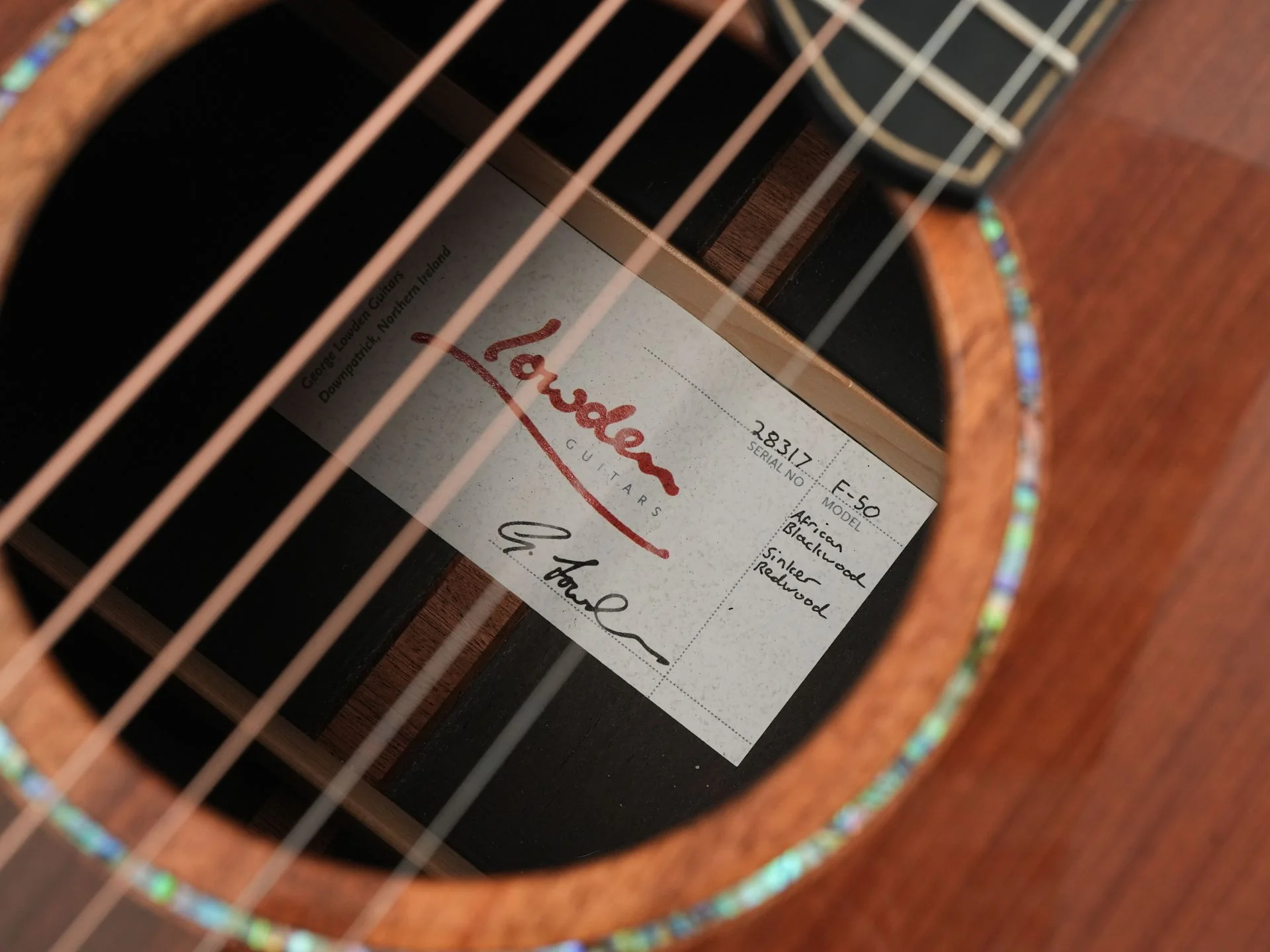 Lowden F50 African Blackwood Sinker Redwood 2024 - Image 11