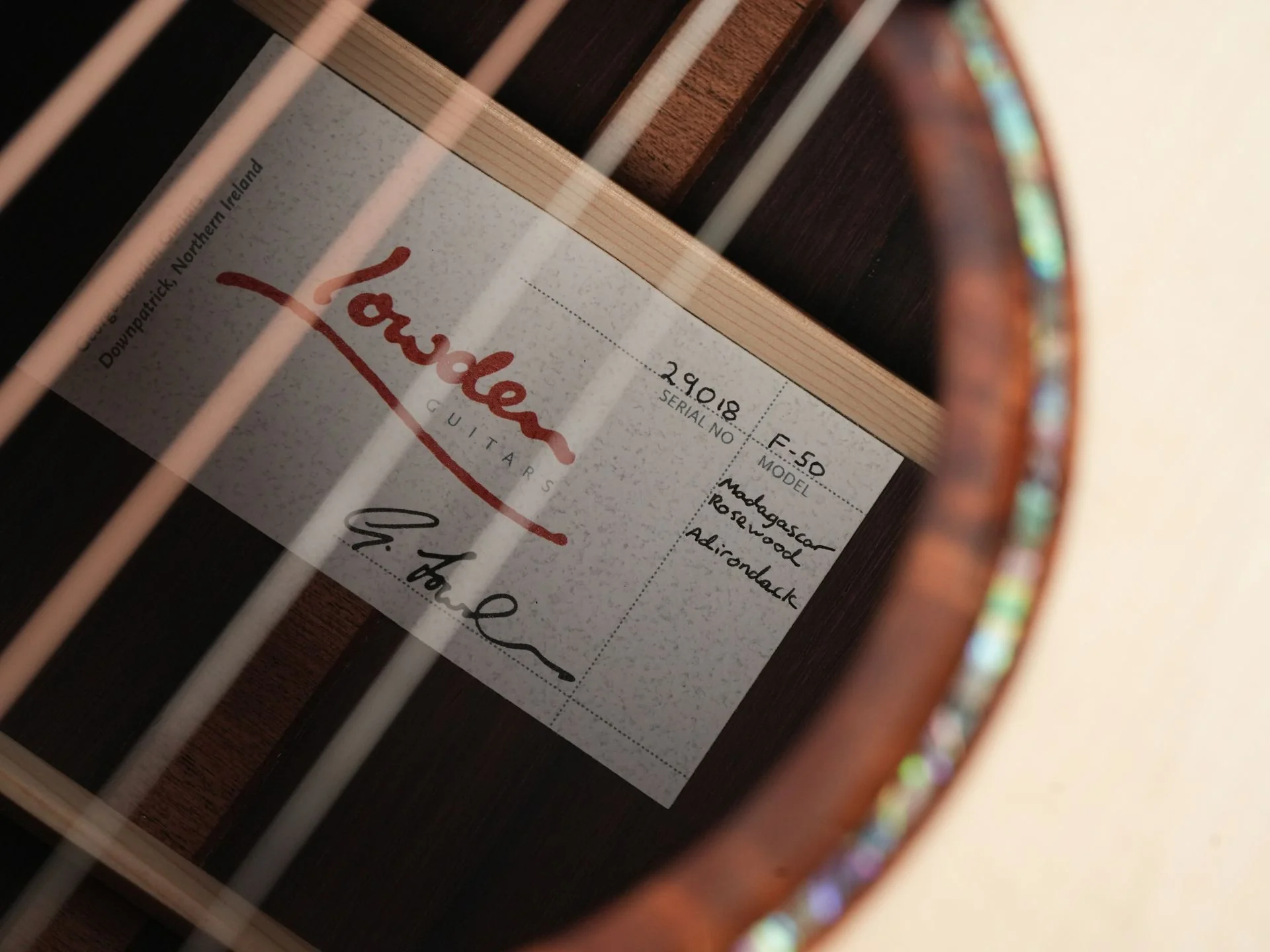 Lowden F50 Madagascar Rosewood Adirondack Spruce - Image 11