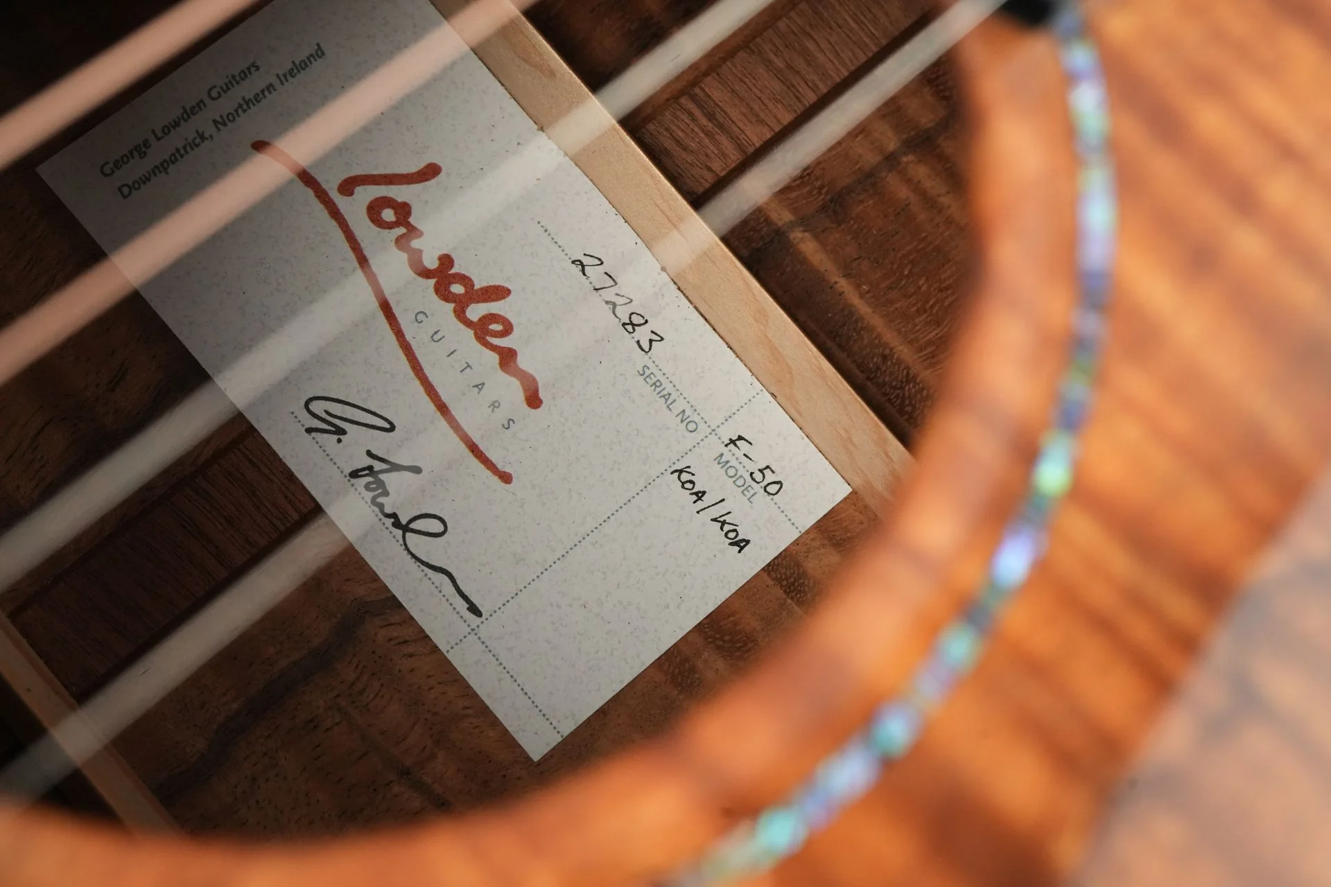Lowden F50 Mastergrade Hawaiian Koa 2023 - Image 10