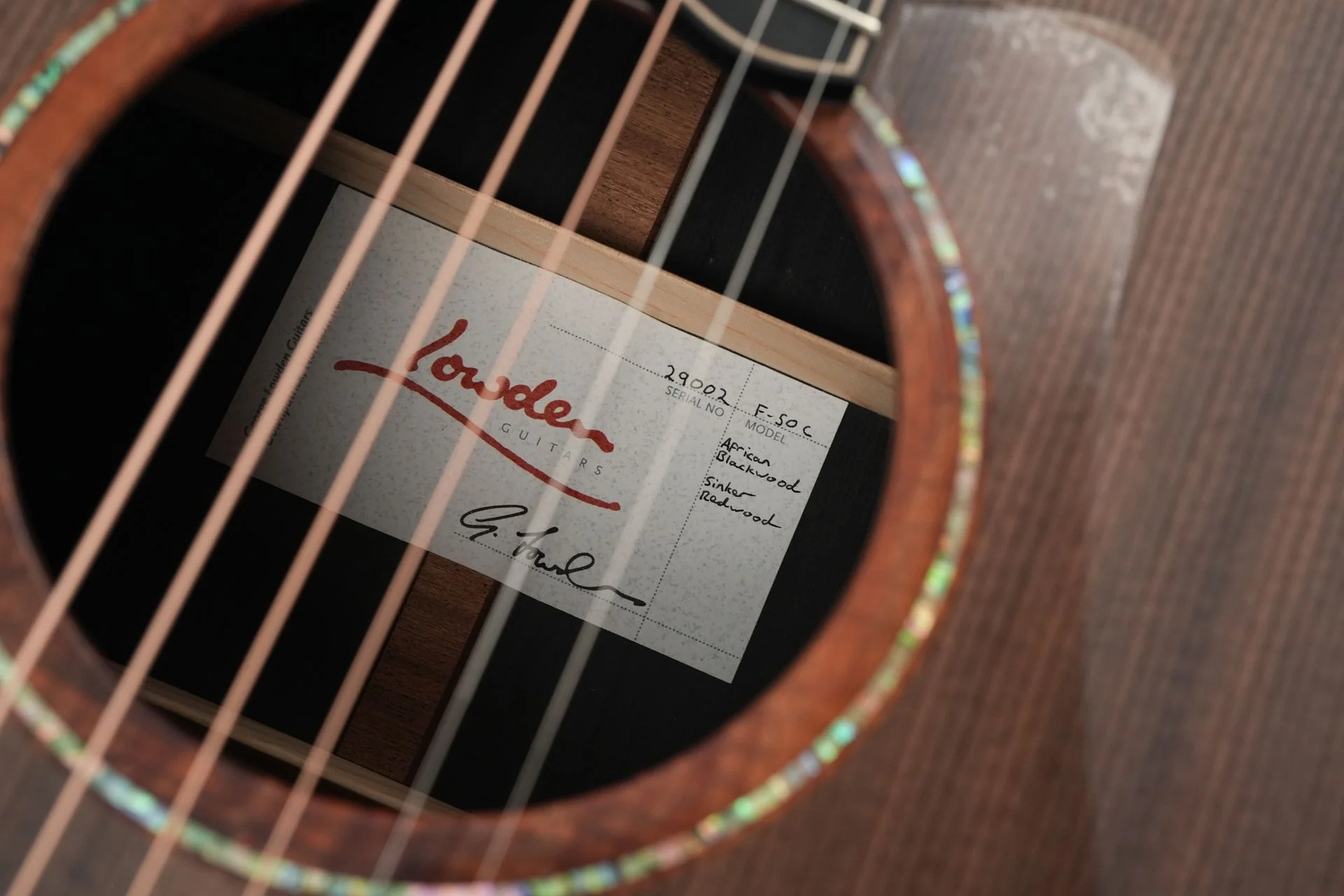 Lowden F50C African Blackwood Sinker Redwood - Image 11