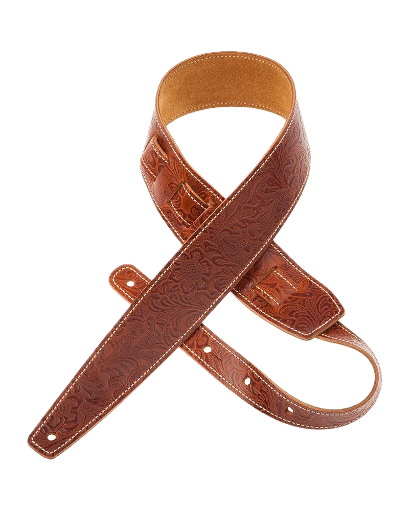 Magrabo Straps Holes HS Embossed Flores Marrone 6 cm