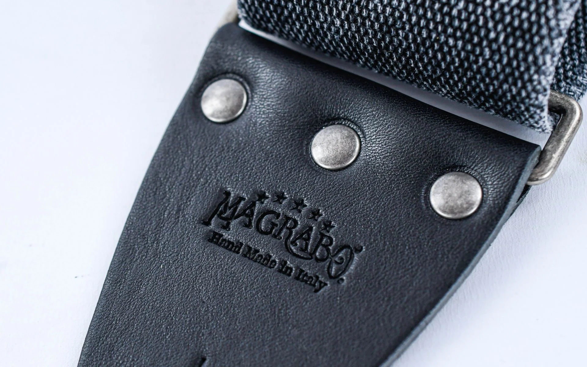 Magrabo Stripe SC Cotton Washed Black 8cm Core Black, Silver Recta Buckle - Image 2