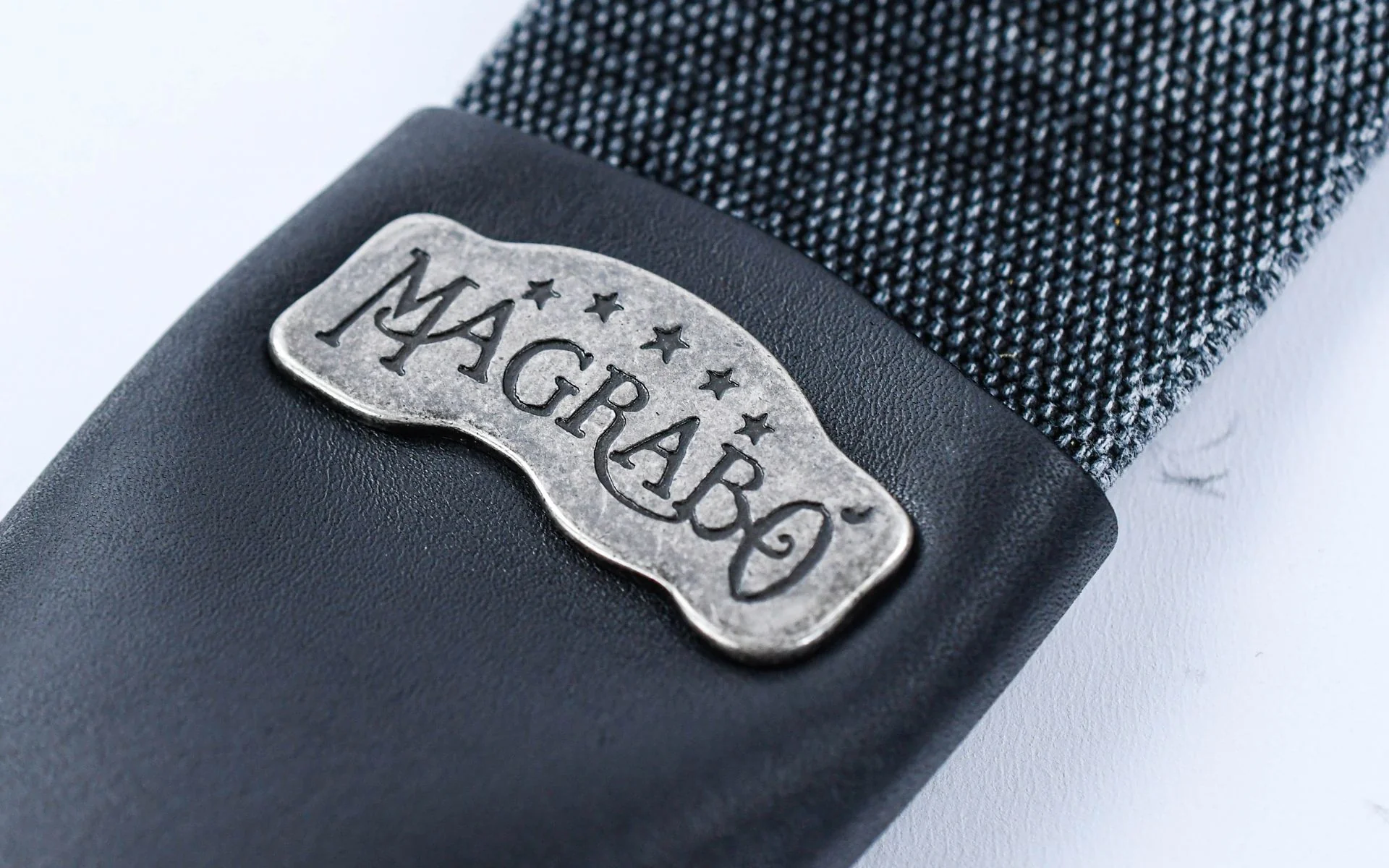 Magrabo Stripe SC Cotton Washed Black 8cm Core Black, Silver Recta Buckle - Image 4
