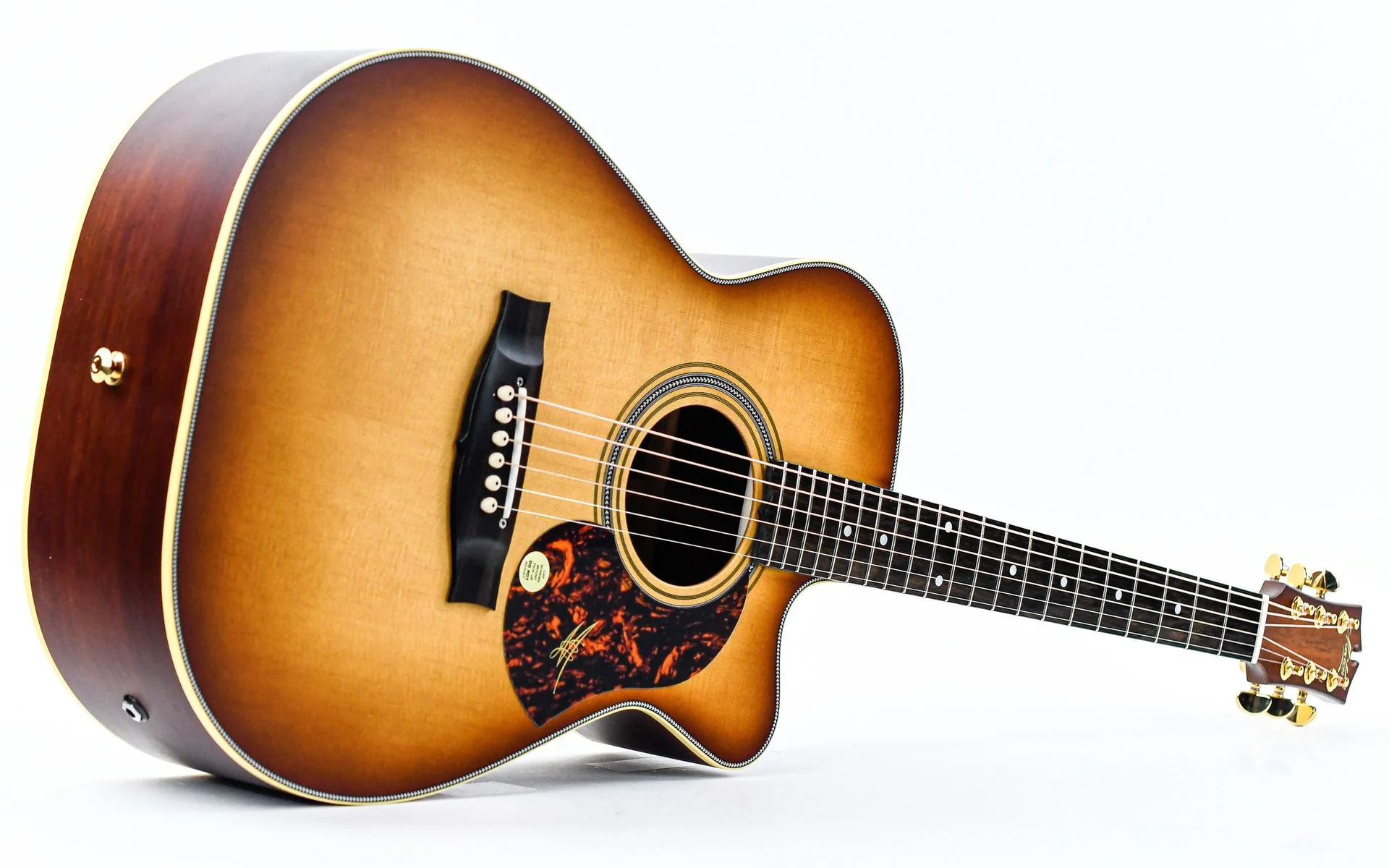 Maton EBG808c Vintage Amber Burst Satin Nashville Cutaway - Image 12