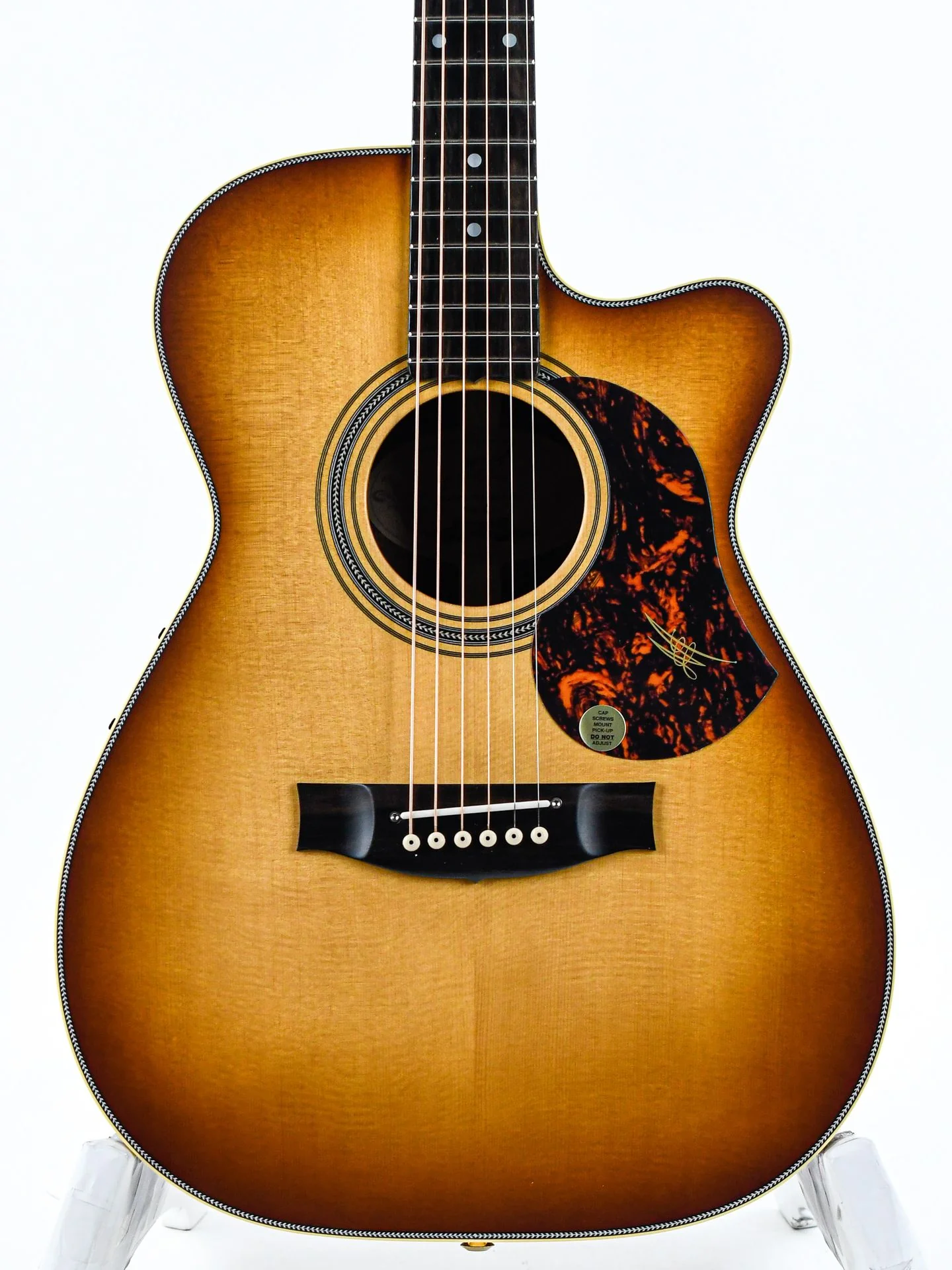Maton EBG808c Vintage Amber Burst Satin Nashville Cutaway - Image 5