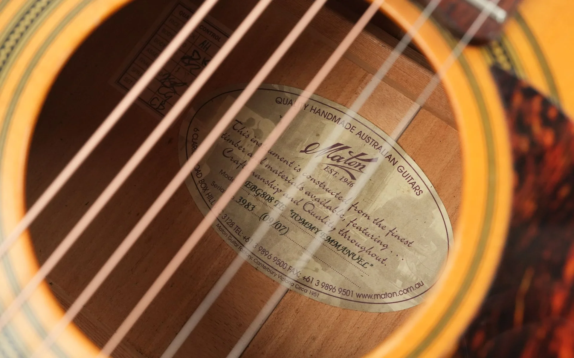 Maton EBG808TE Tommy Emmanuel 2007 - Image 12