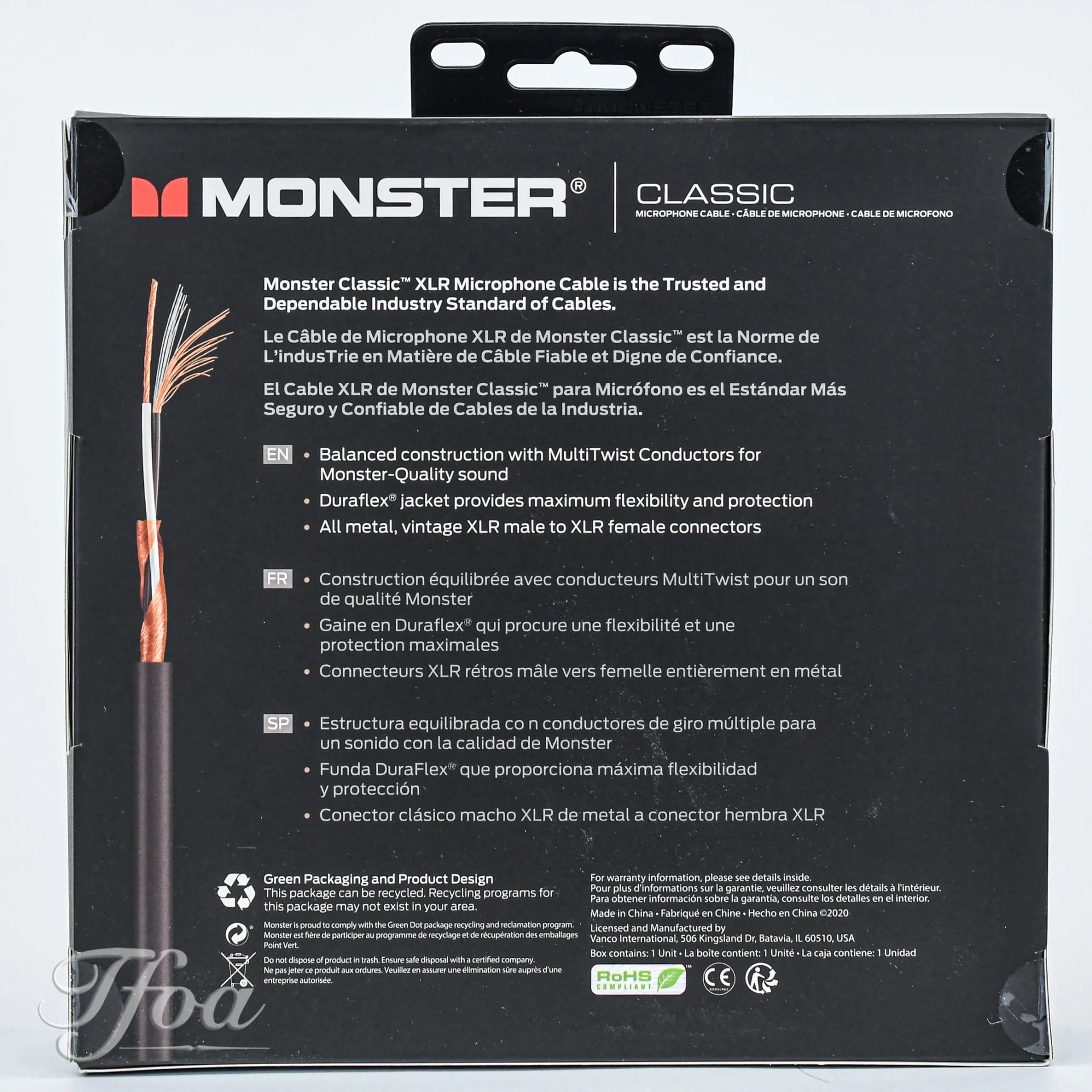 Monster Cable Classic 10 XLR 3m Microphone Cable - Image 4