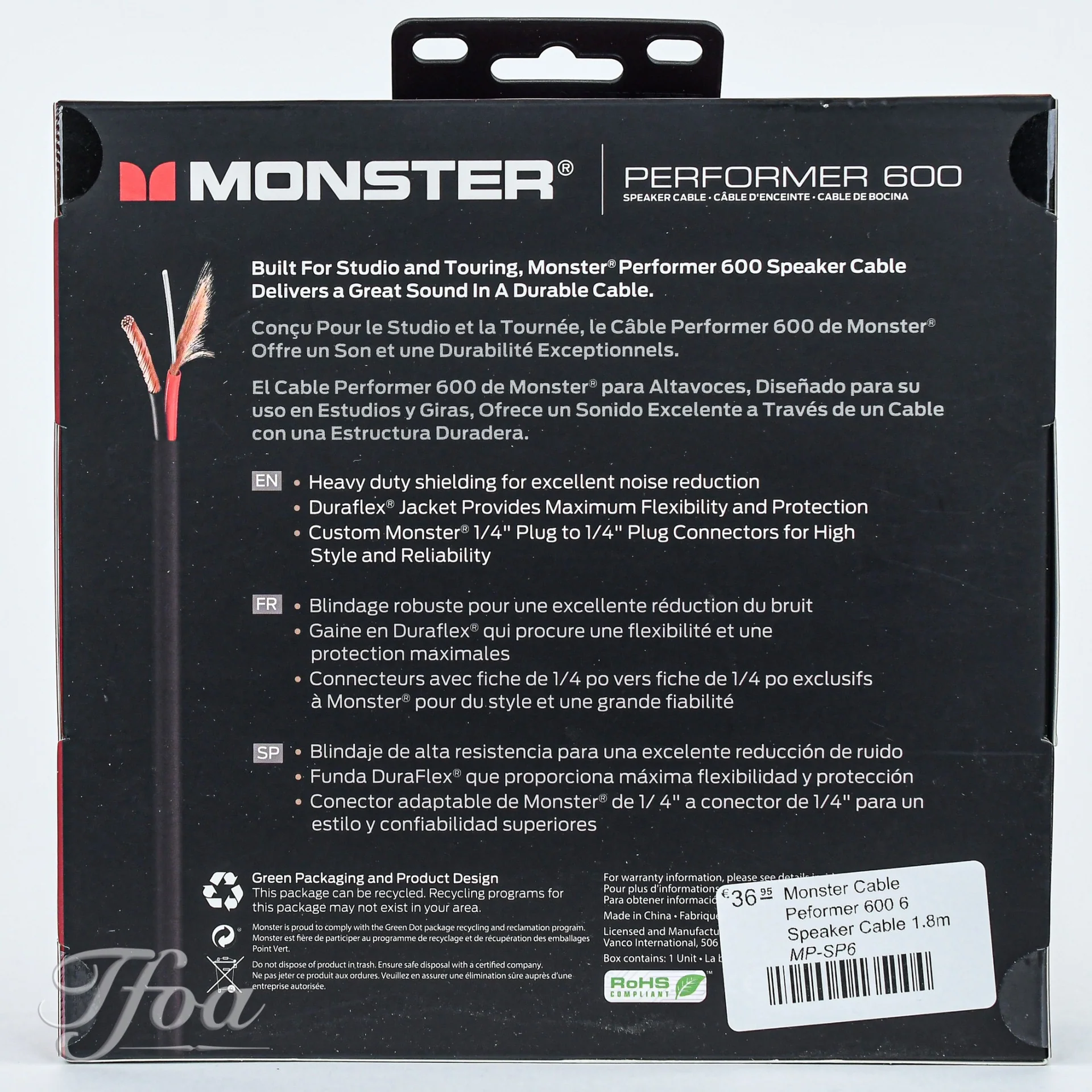 Monster Cable Performer 600 6FT/1.8m Speaker Cable - Image 4