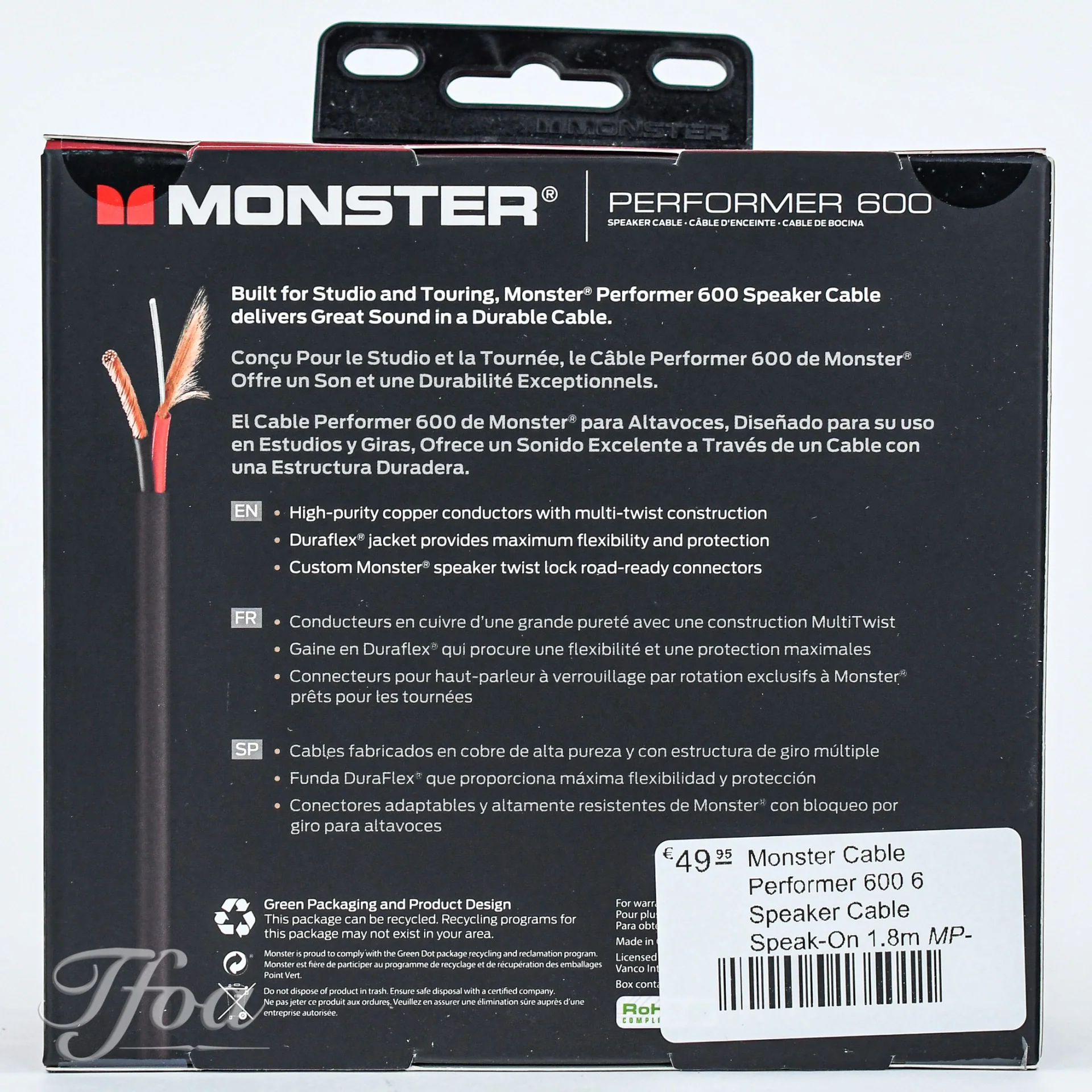 Monster Cable Performer 600 Speaker Cable Speak-On 6FT/1.8M - Image 3
