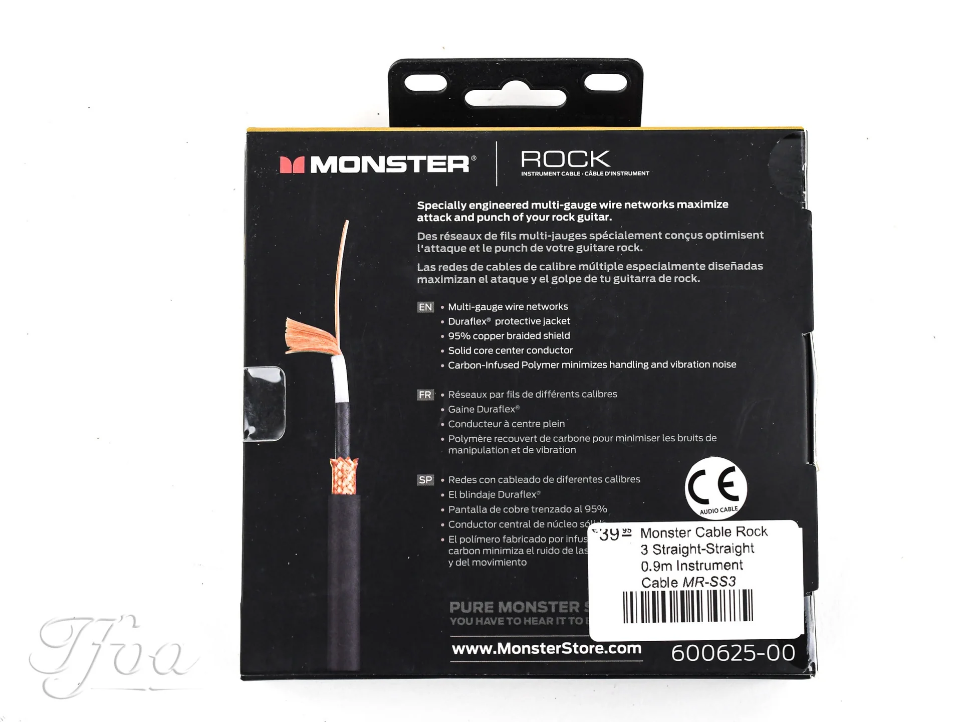 Monster Cable Rock 3ft Straight Straight 0.9m Instrument Cable - Image 2