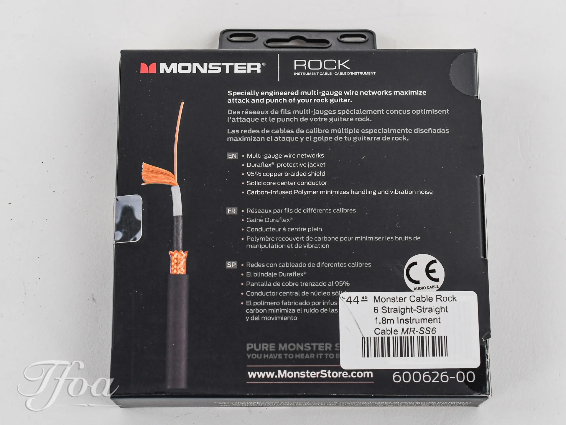 Monster Cable Rock 6ft Straight Straight 1.8m Instrument Cable - Image 2