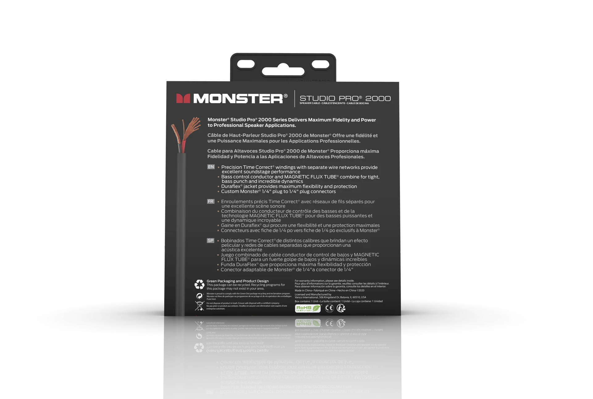 Monster Studio Pro 2000 Speaker Cable 0,91m Straight Straight - Image 3