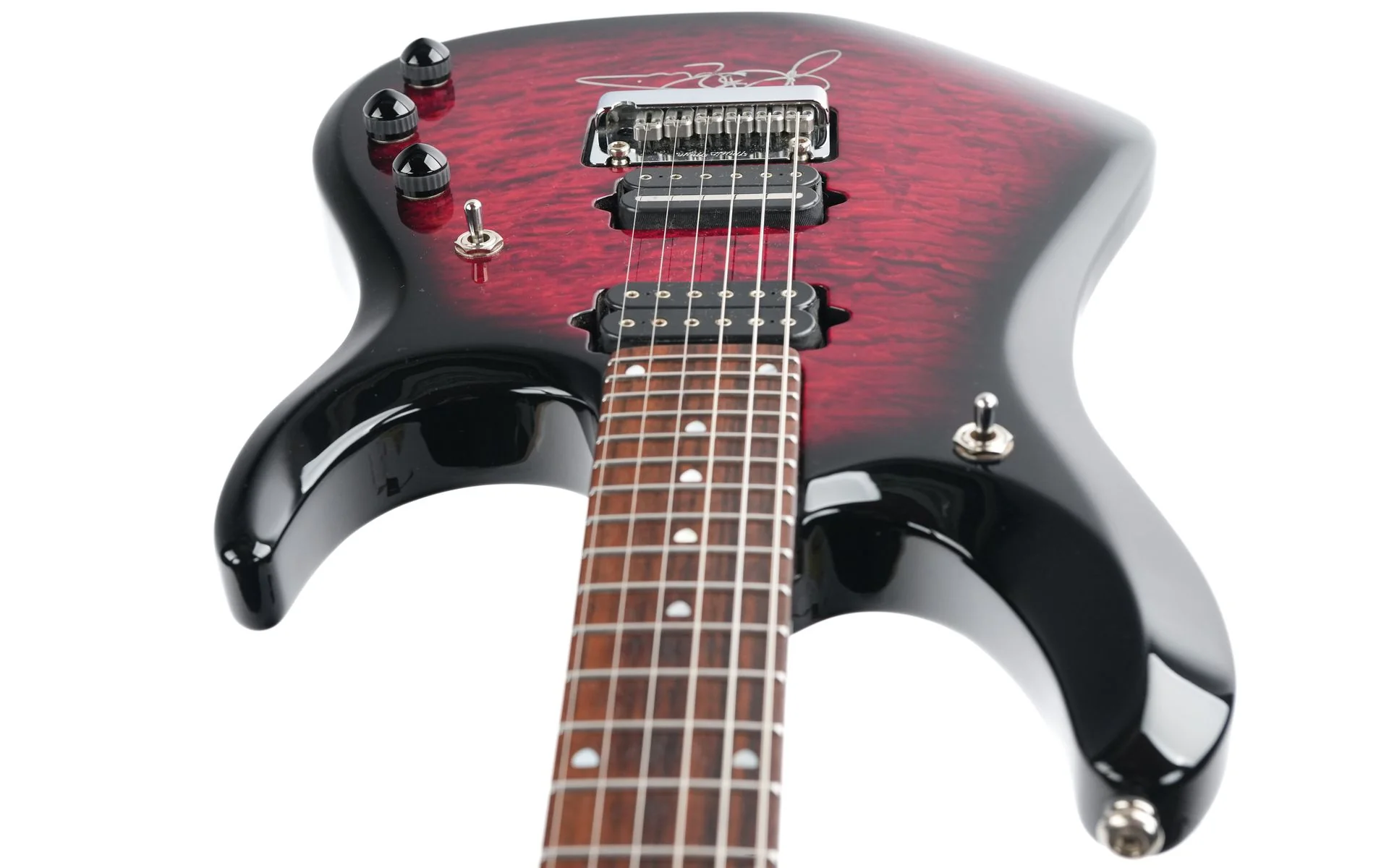 Music Man John Petrucci JP6 BFR Ruby Quilt 2014 - Image 12