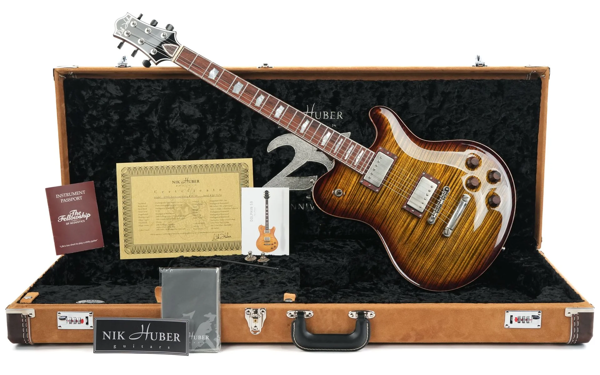 Nik Huber Dolphin 59 25th Anniversary Tobacco Burst #11 of 25 - Image 3