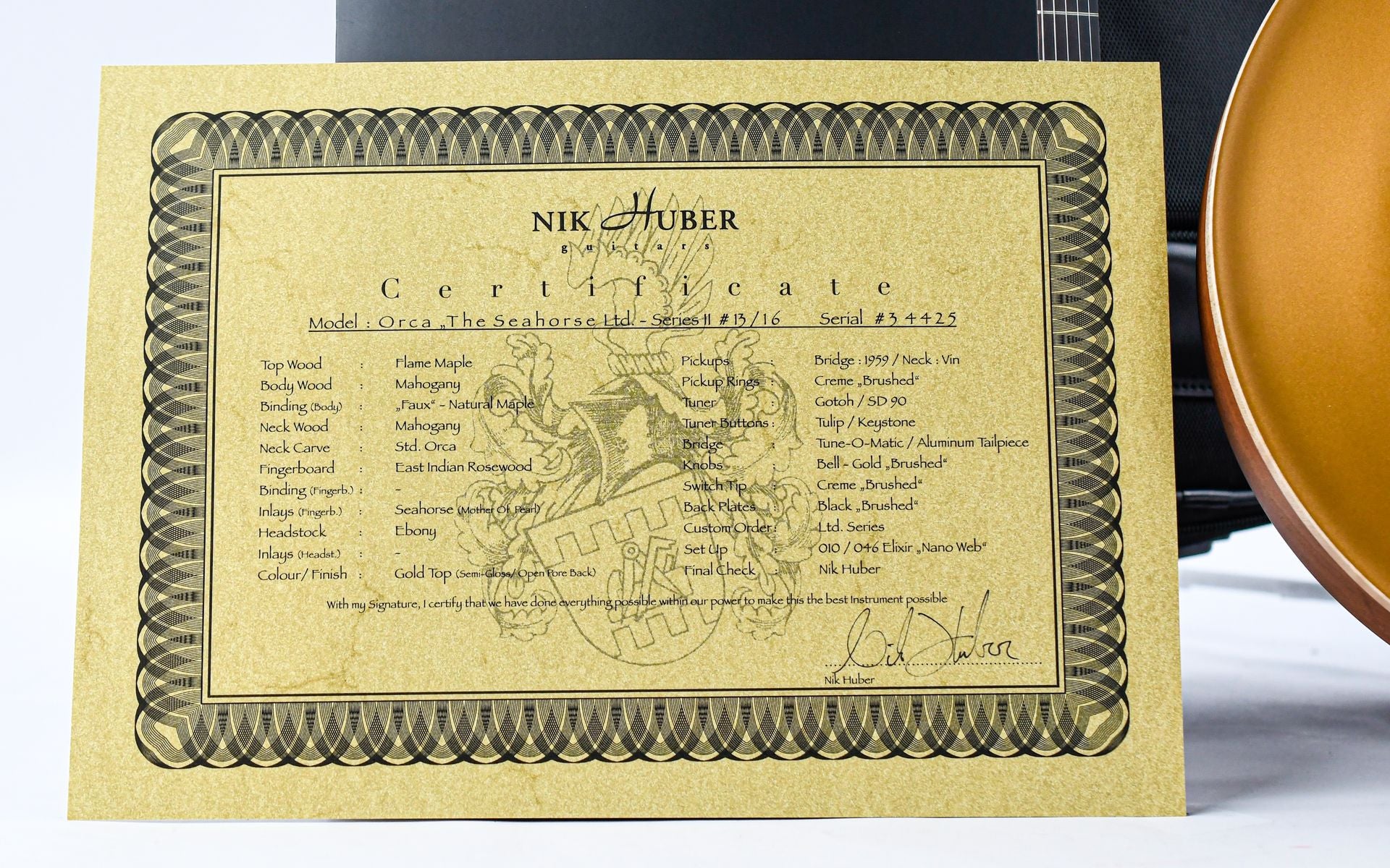 Nik Huber Orca The Seahorse Ltd. Series II #13/16 Gold Top 2023 - Image 14