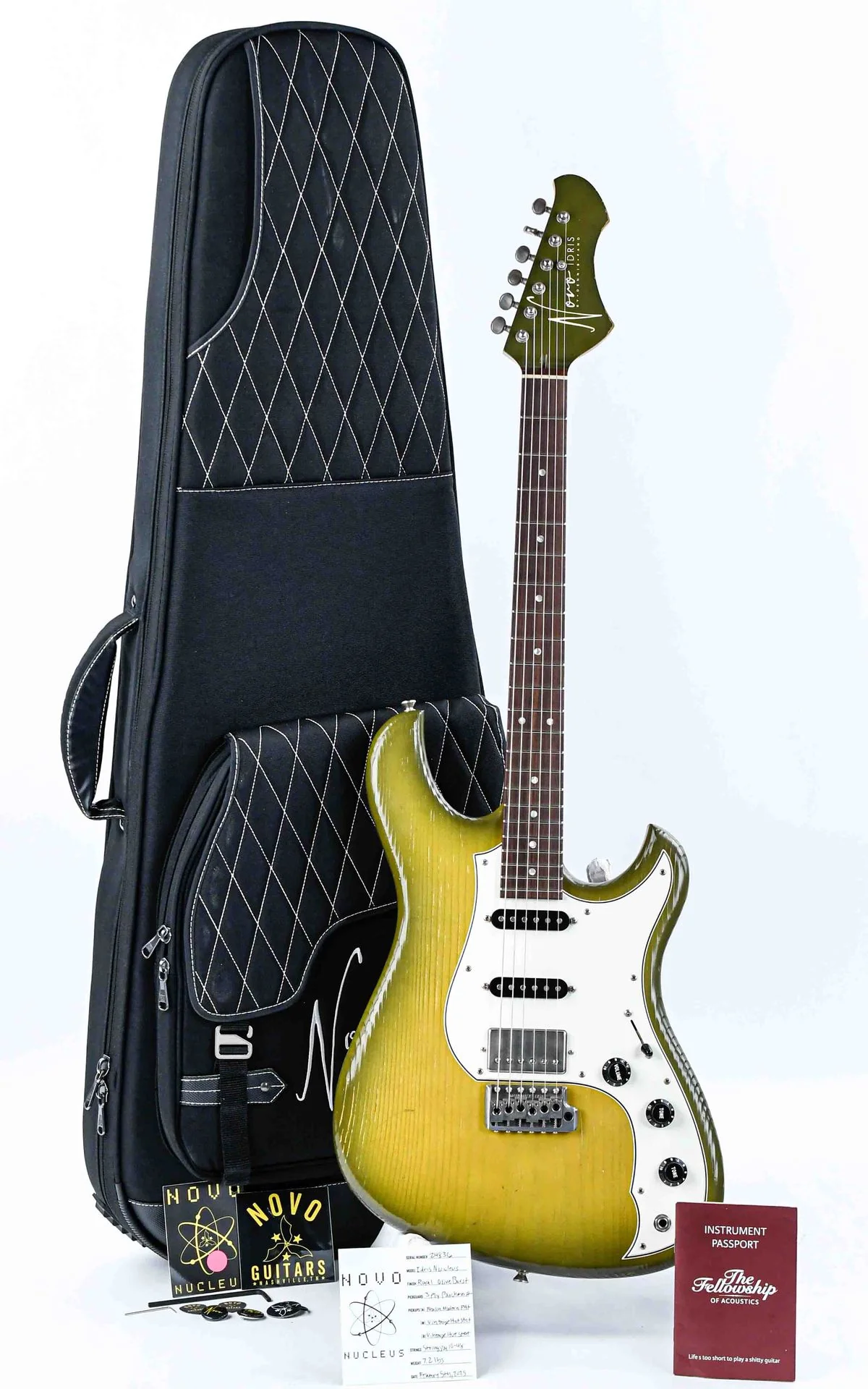 Novo Nucleus NAMM Idris HSS Royal Olive Burst - Image 3