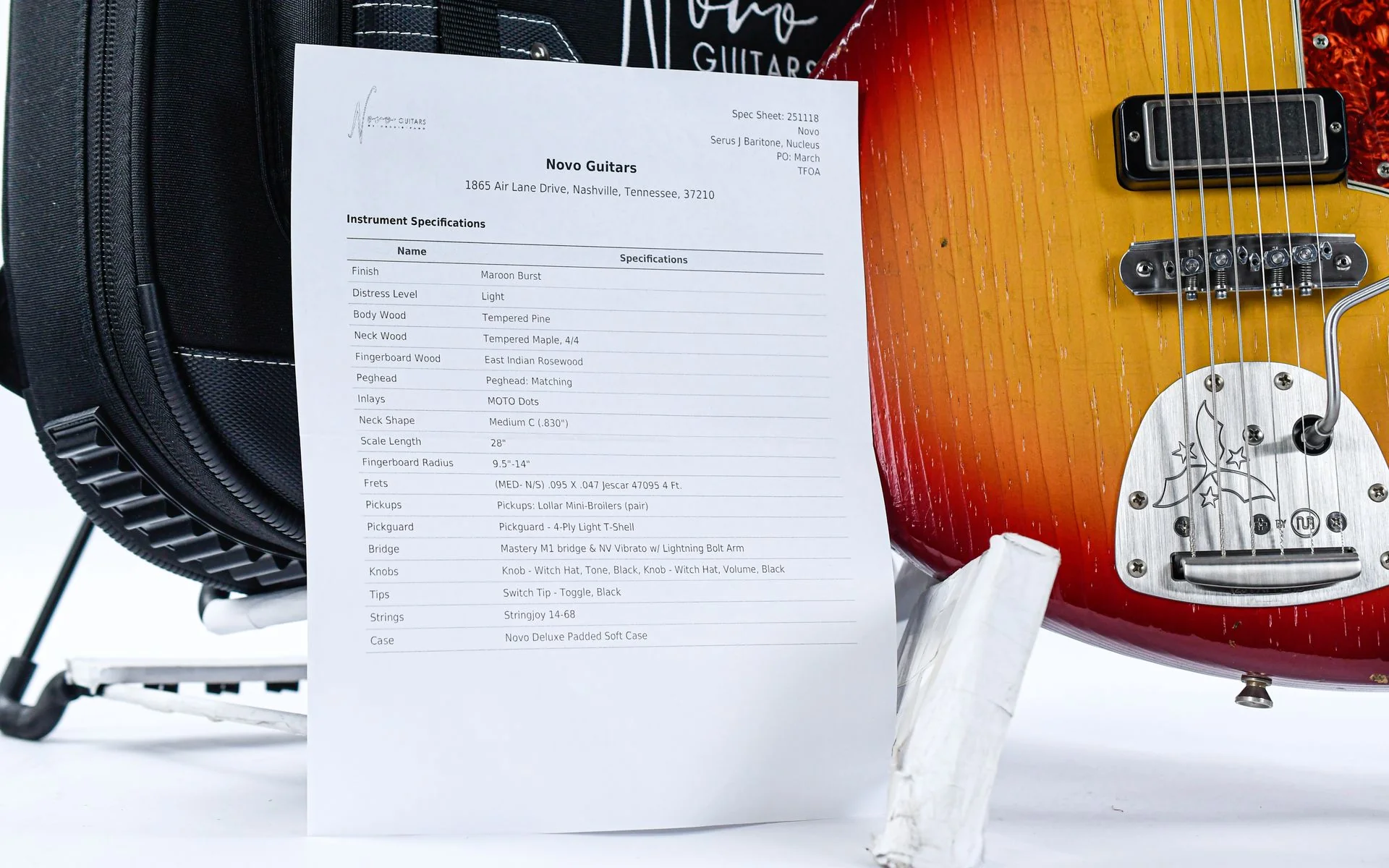 Novo Serus J Baritone Maroon Burst - Image 14