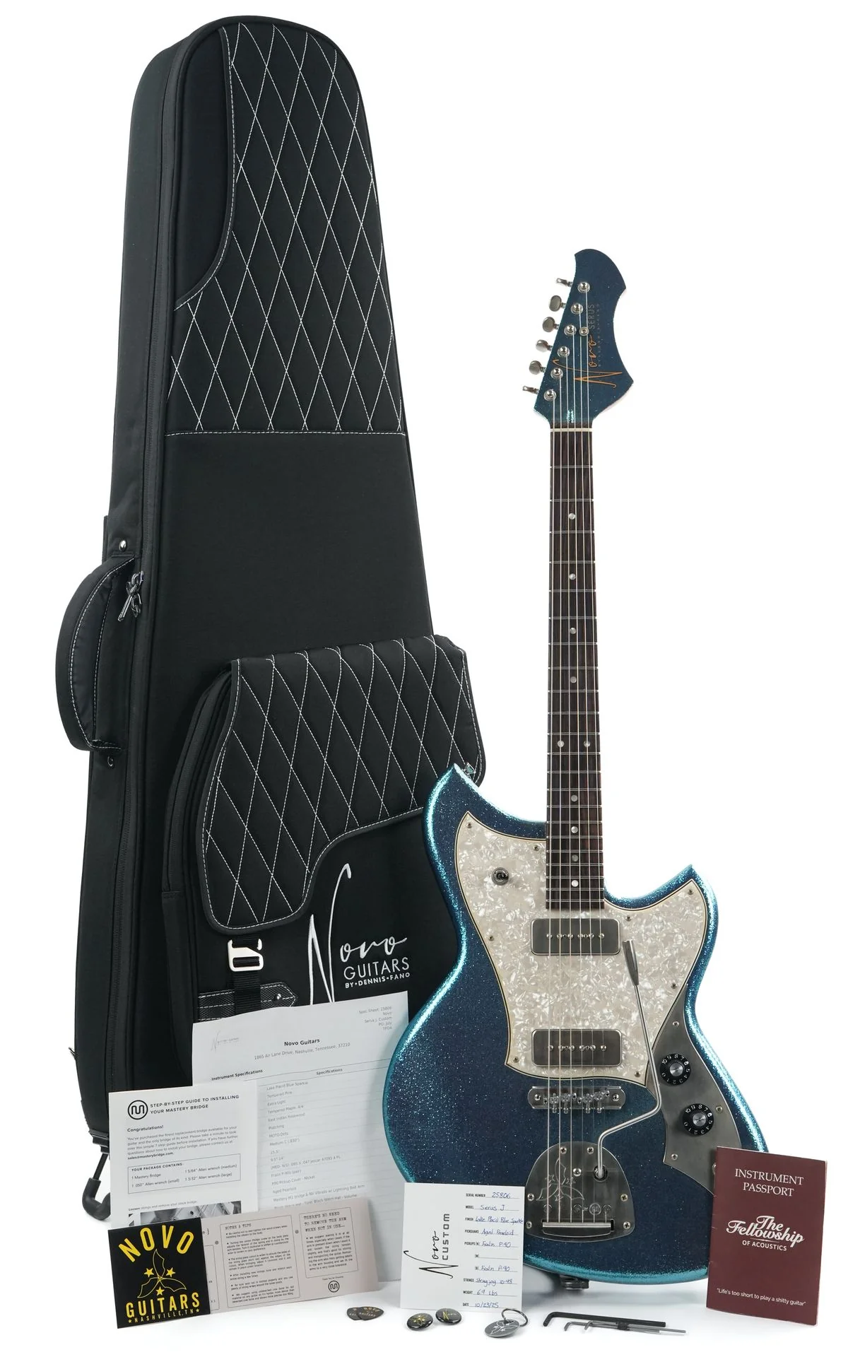 Novo Serus J Custom Lake Placid Blue Sparkle #25806 - Image 3