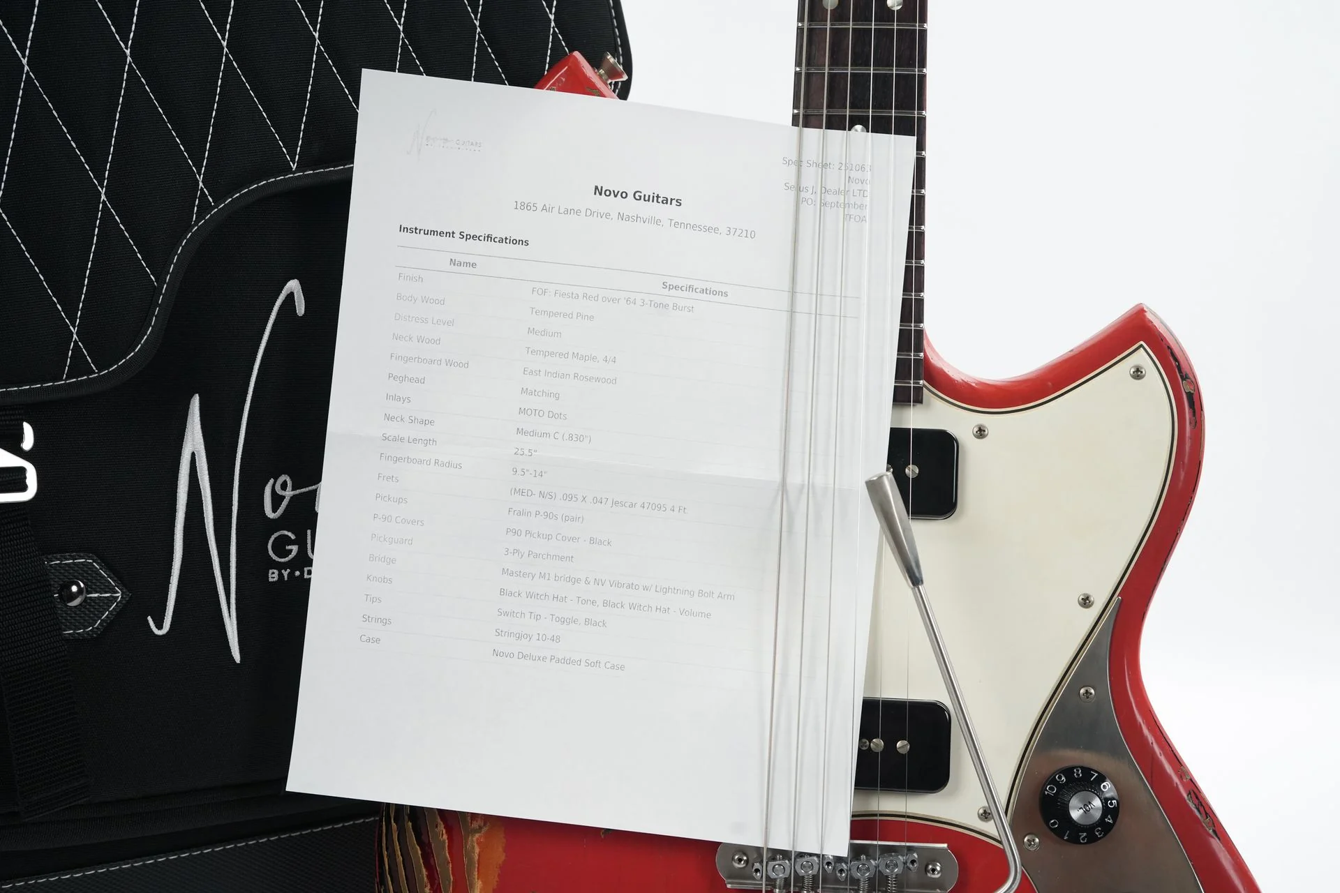 Novo Serus J Fiesta Red over '64 3 Tone Sunburst - Image 13