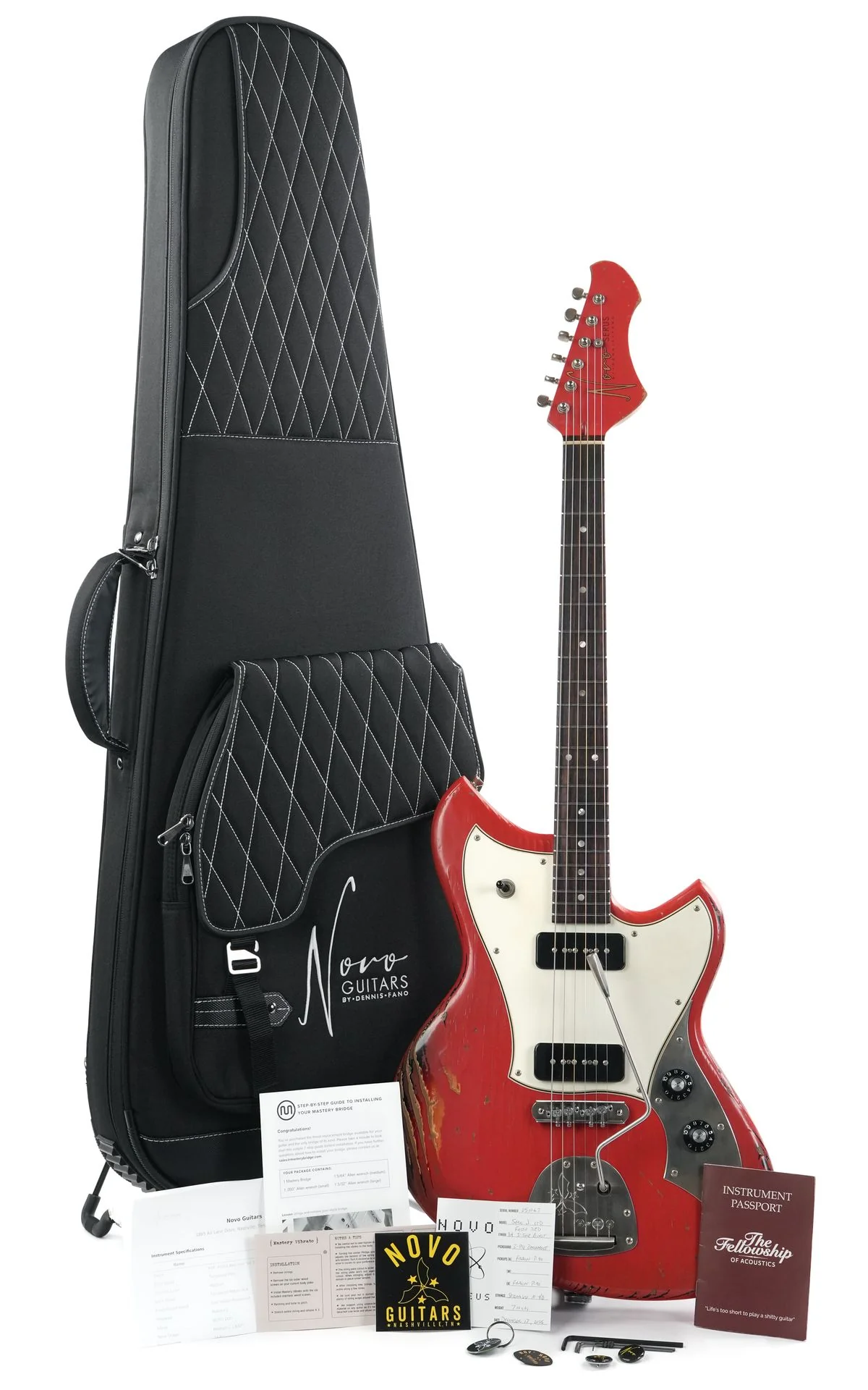 Novo Serus J Fiesta Red over '64 3 Tone Sunburst - Image 3