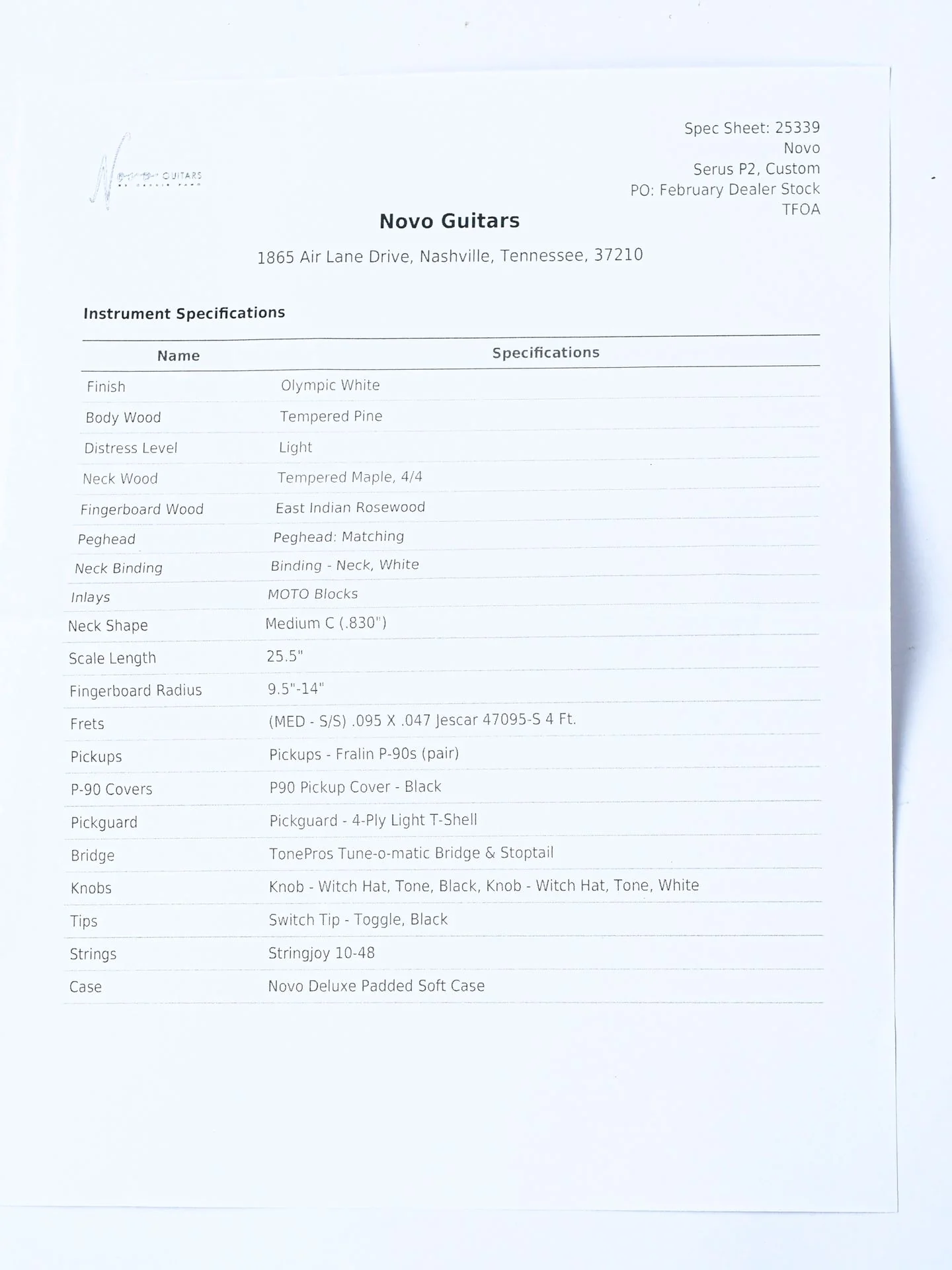 Novo Serus P2 Custom Olympic White - Image 12