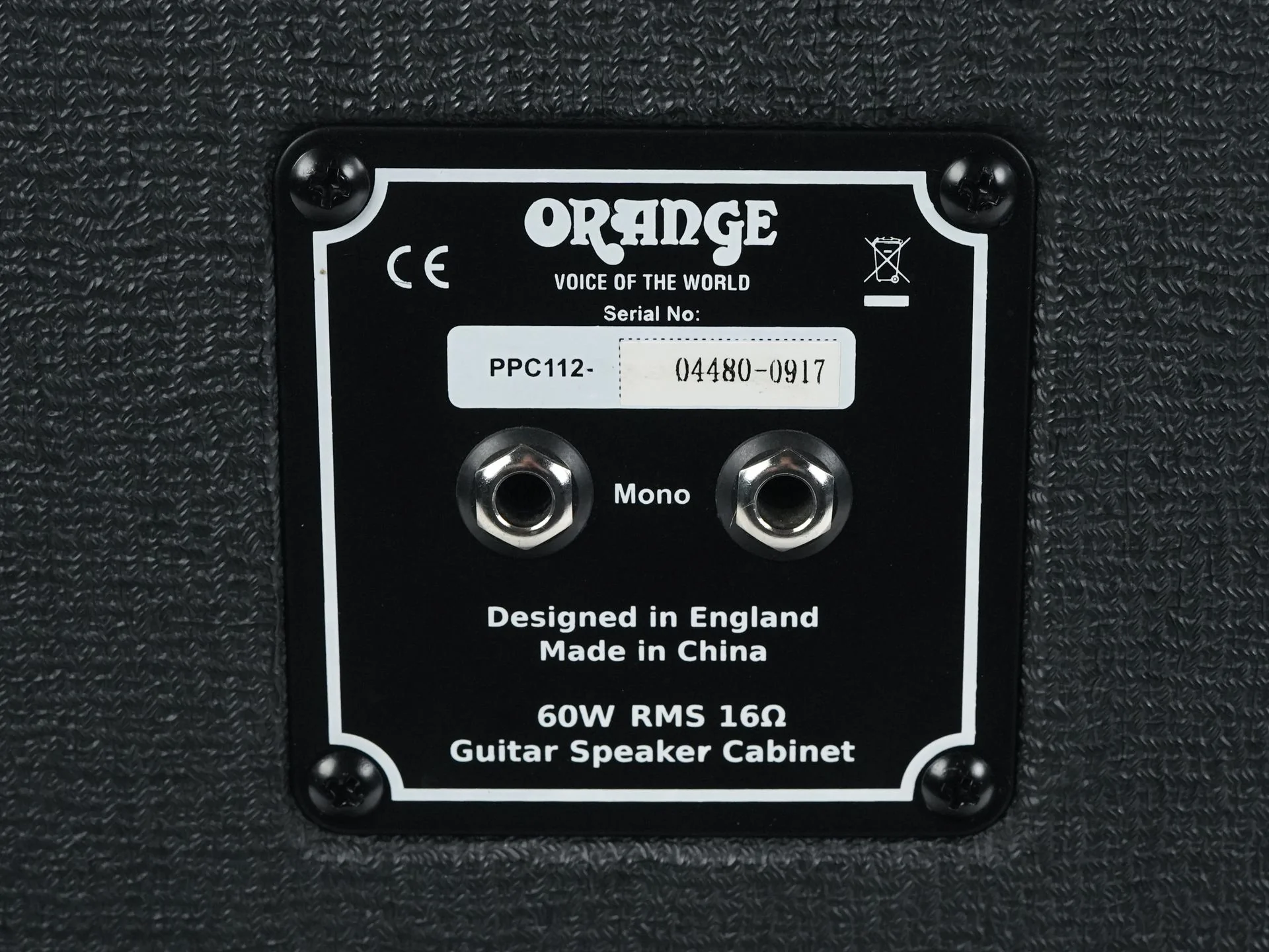 Orange PPC 112 Black Closed Back Speaker Cabinet - Image 7