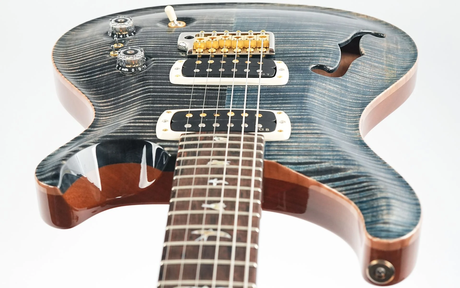 PRS 40th Anniversary Custom 24-08 Semi-Hollow Limited Edition Faded Whale Blue 2025 - Image 12