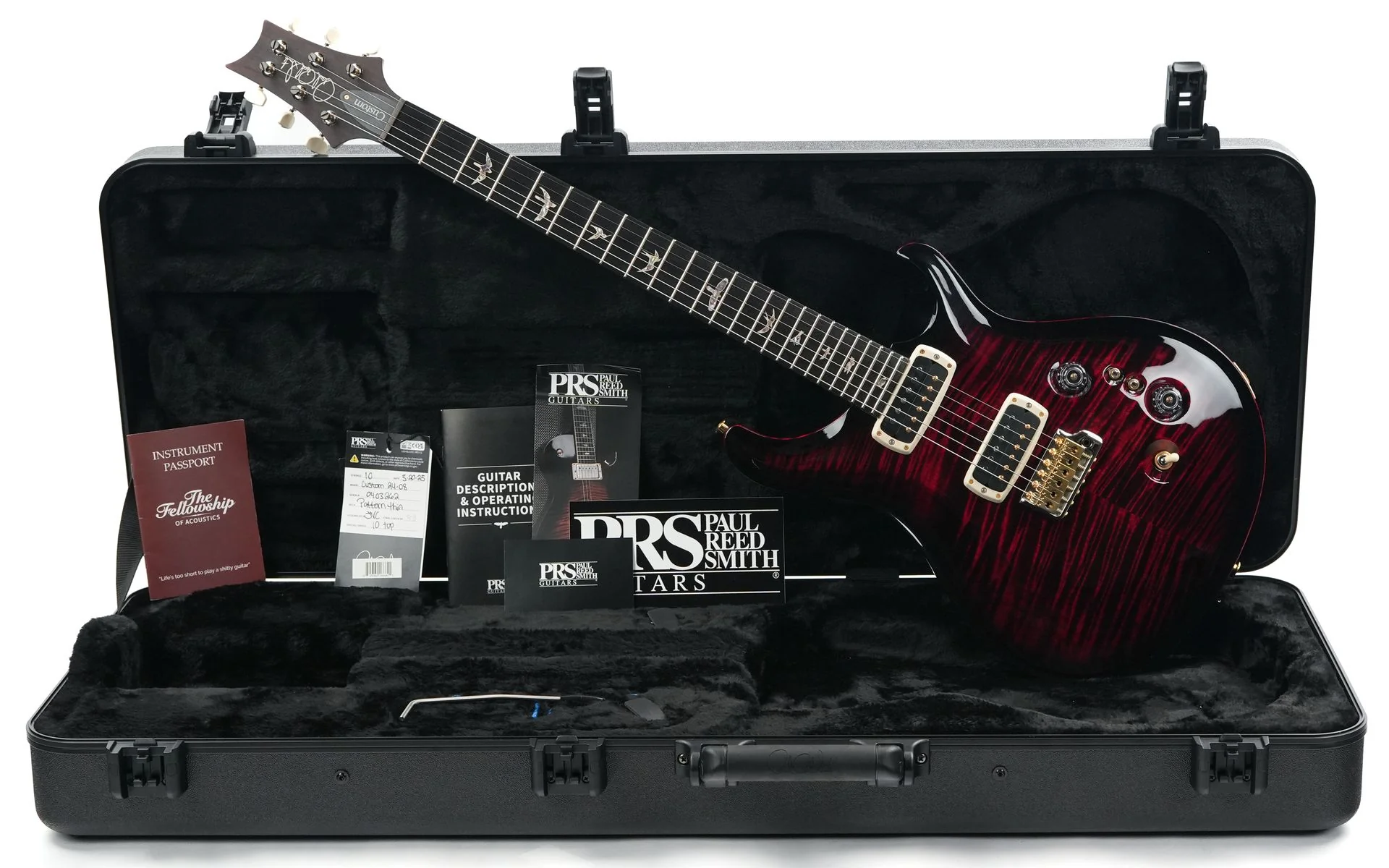 PRS Custom 24 08 Fire Red Smokeburst 10 Top B-Stock - Image 3