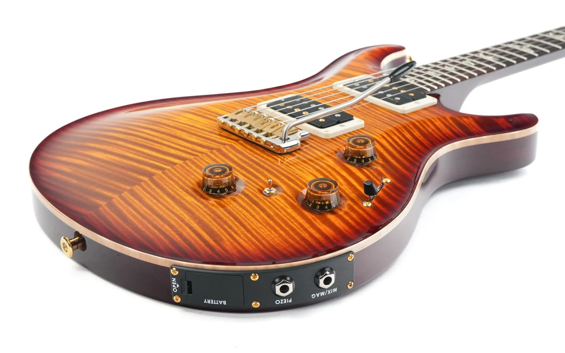 PRS Custom 24 10 Top Piezo Black Gold Burst - Image 11