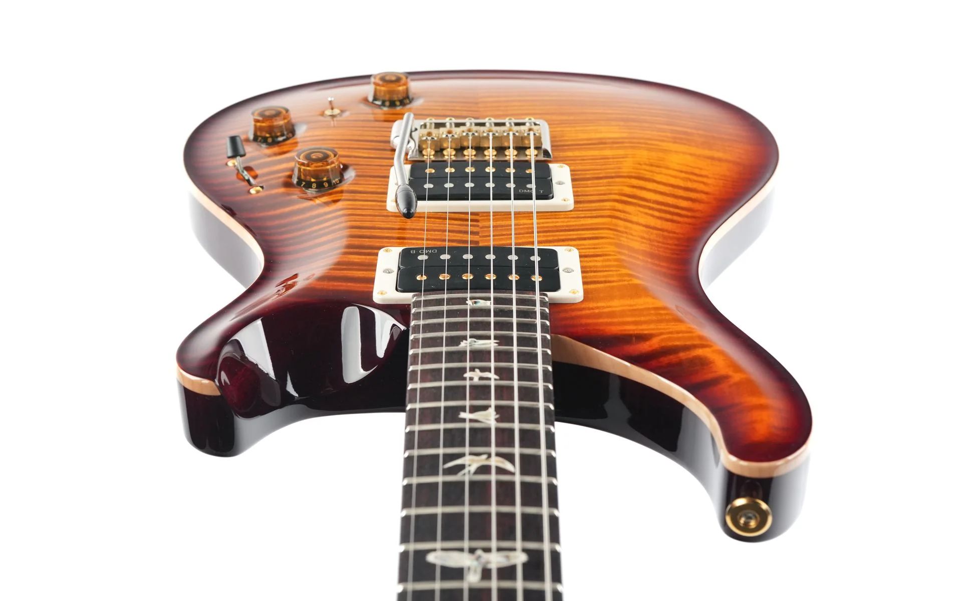 PRS Custom 24 10 Top Piezo Black Gold Burst - Image 12