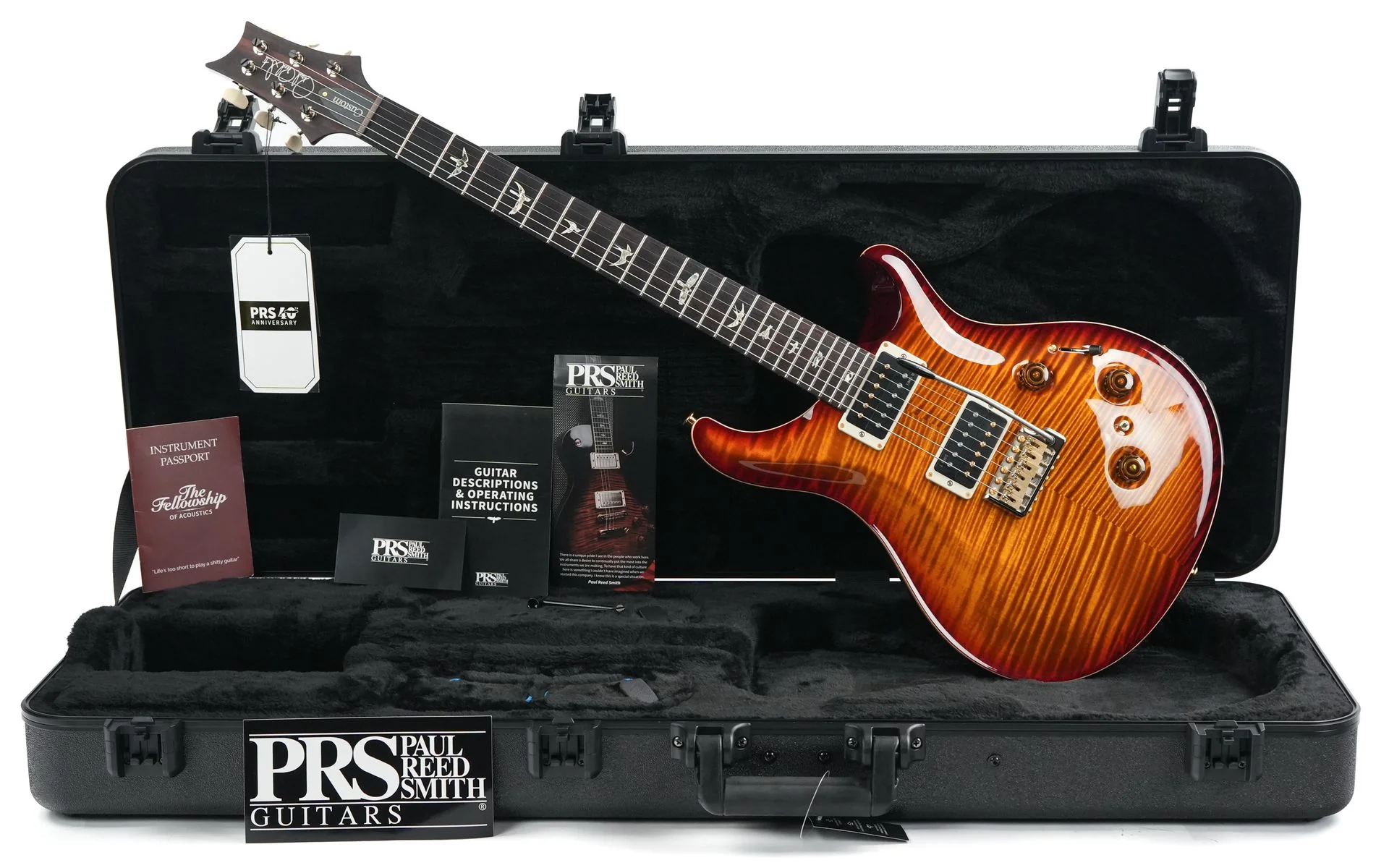 PRS Custom 24 10 Top Piezo Black Gold Burst - Image 3