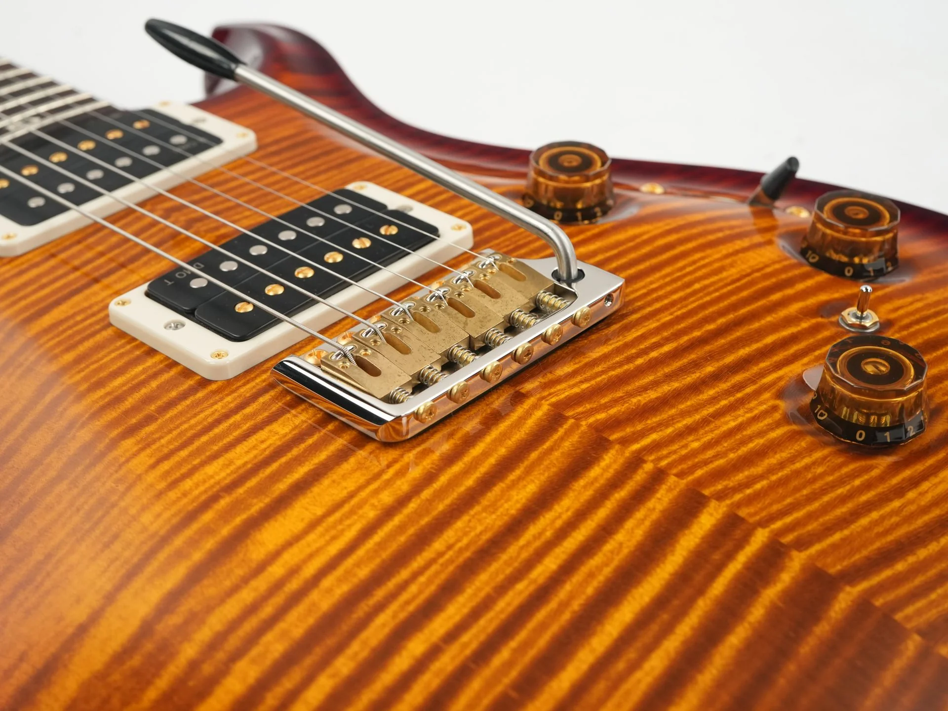 PRS Custom 24 10 Top Piezo Black Gold Burst - Image 7