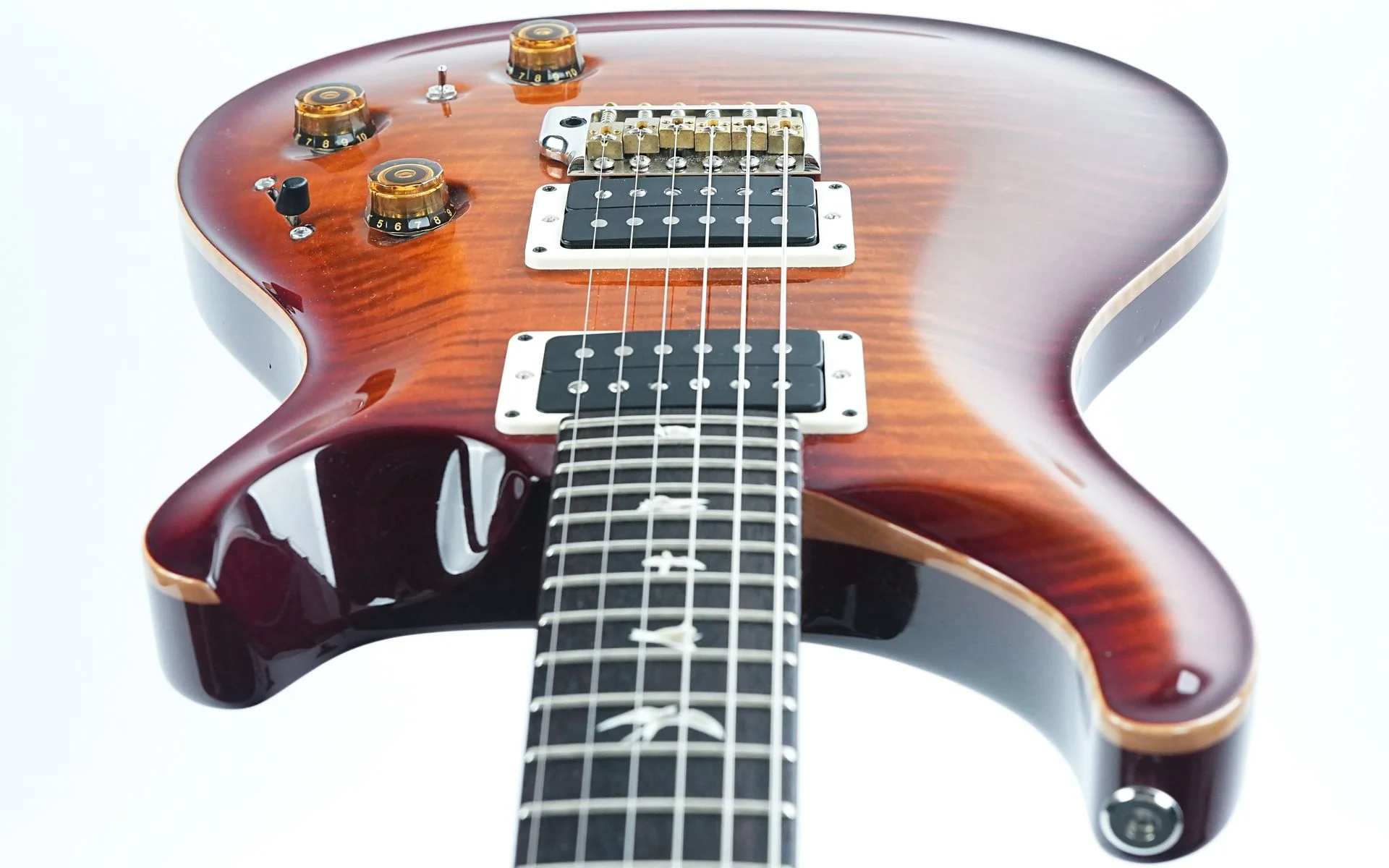 PRS Custom 24 Piezo Dark Cherry Sunburst 2023 - Image 12