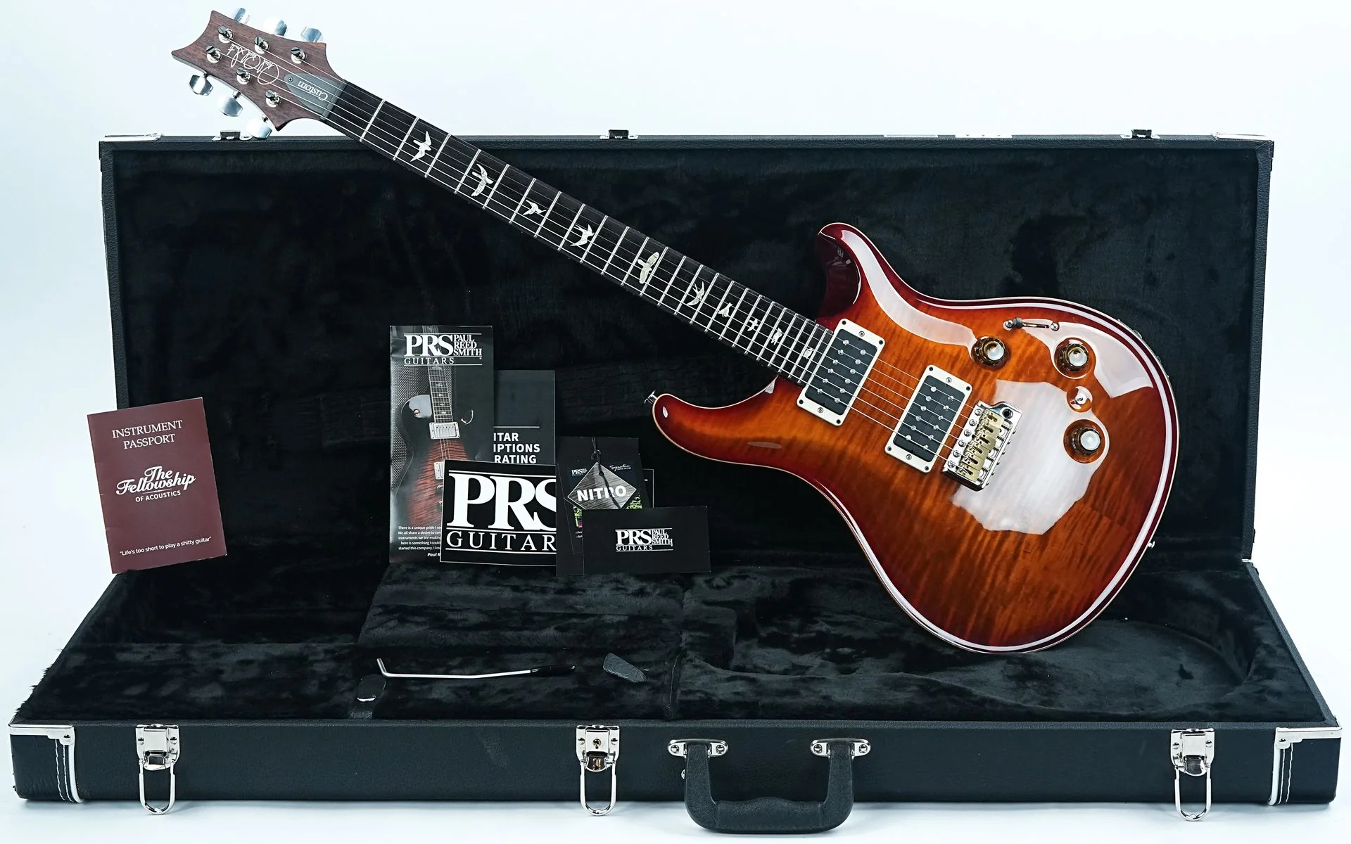 PRS Custom 24 Piezo Dark Cherry Sunburst 2023 - Image 3
