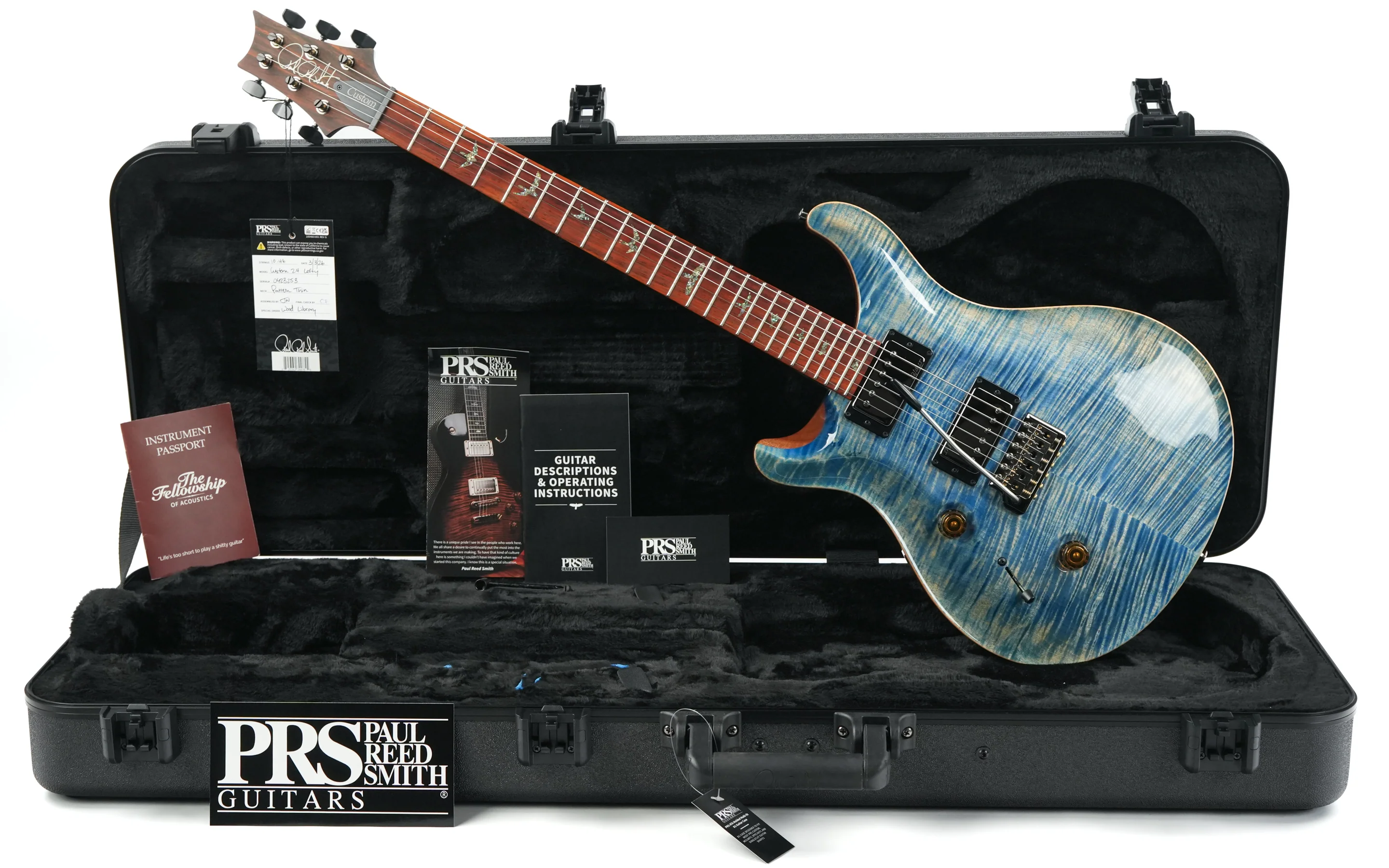 PRS Wood Library Custom 24 Faded Blue Jean Lefty - Image 8