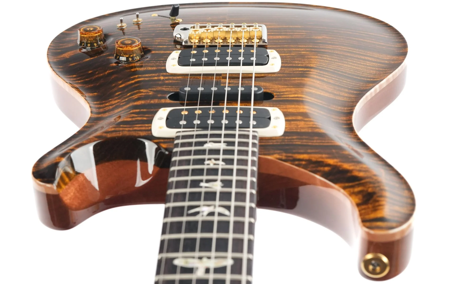 PRS Modern Eagle V Yellow Tiger 10 Top - Image 12