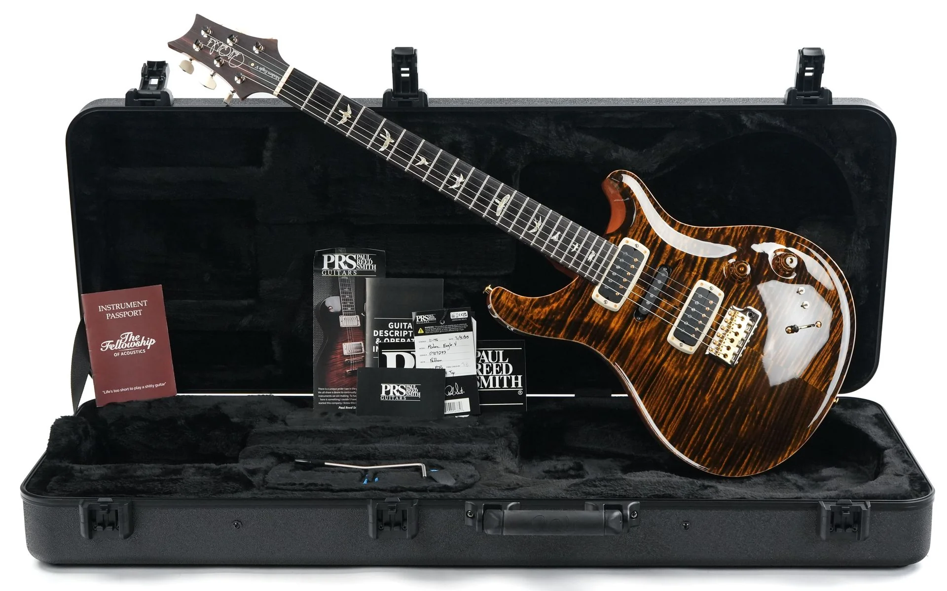 PRS Modern Eagle V Yellow Tiger 10 Top - Image 3