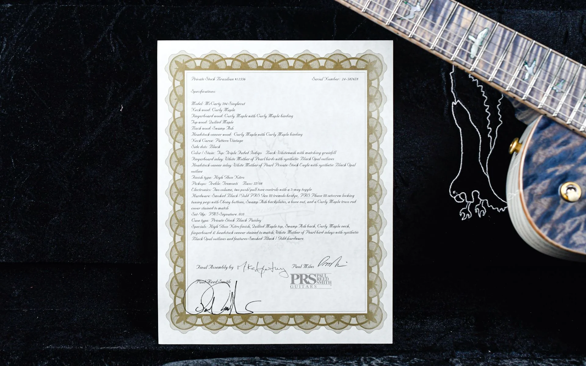 PRS Private Stock McCarty 594 Singlecut Triple Faded Indigo - Image 16