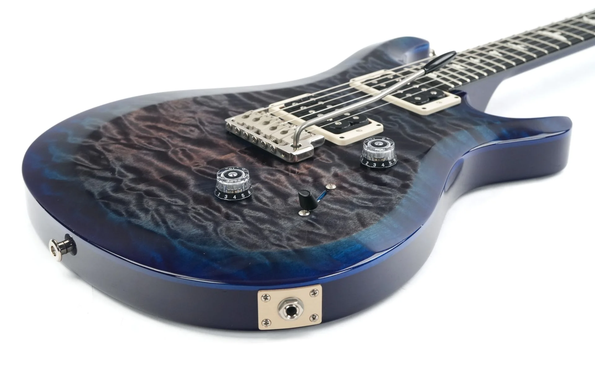 PRS S2 Custom 24 LTD Edition Quilted Maple Faded Gray Black Blue Burst 2023 - Image 11