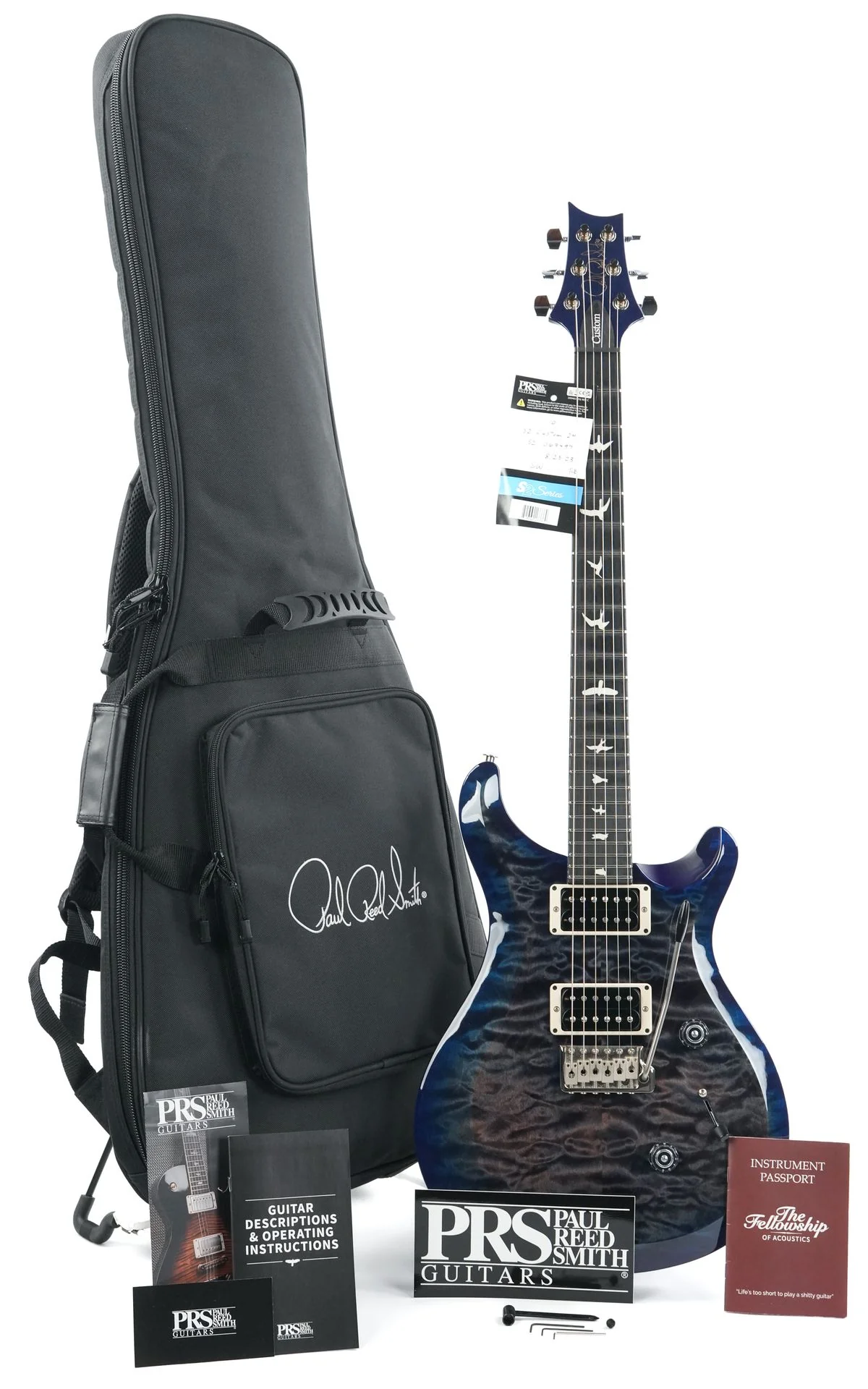 PRS S2 Custom 24 LTD Edition Quilted Maple Faded Gray Black Blue Burst 2023 - Image 3