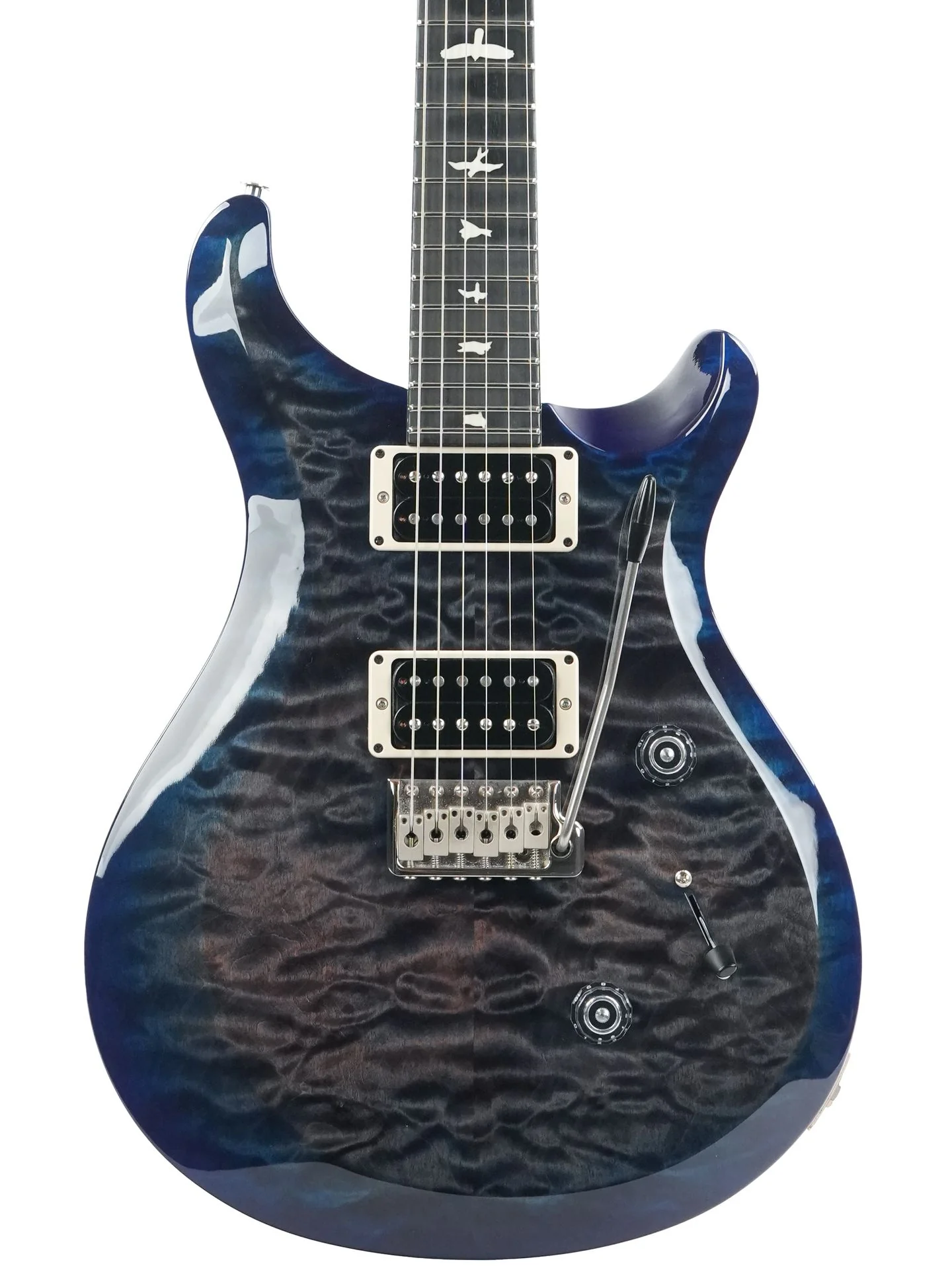 PRS S2 Custom 24 LTD Edition Quilted Maple Faded Gray Black Blue Burst 2023 - Image 5
