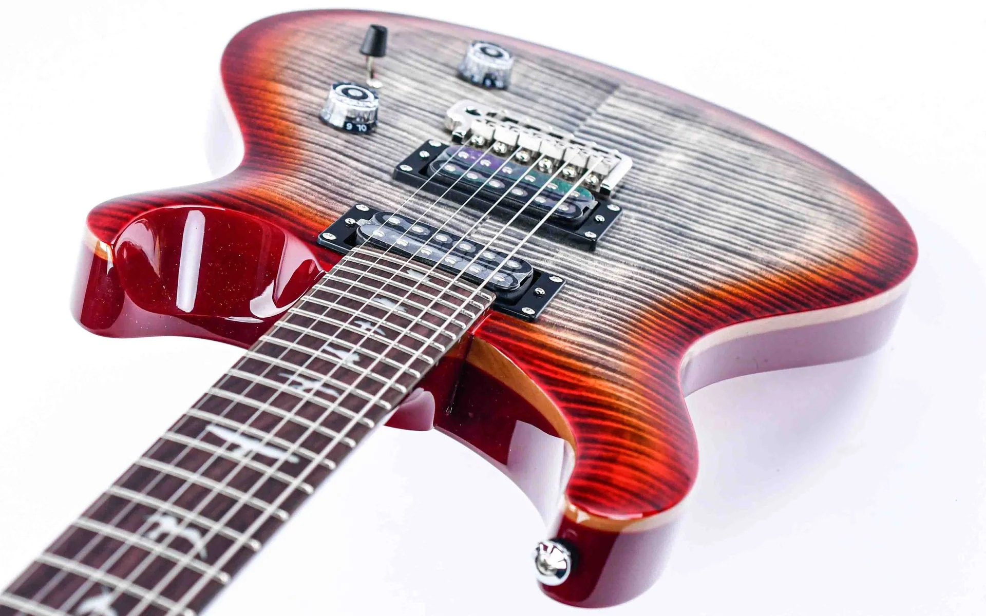 PRS SE Custom 24 Charcoal Cherry Burst - Image 10