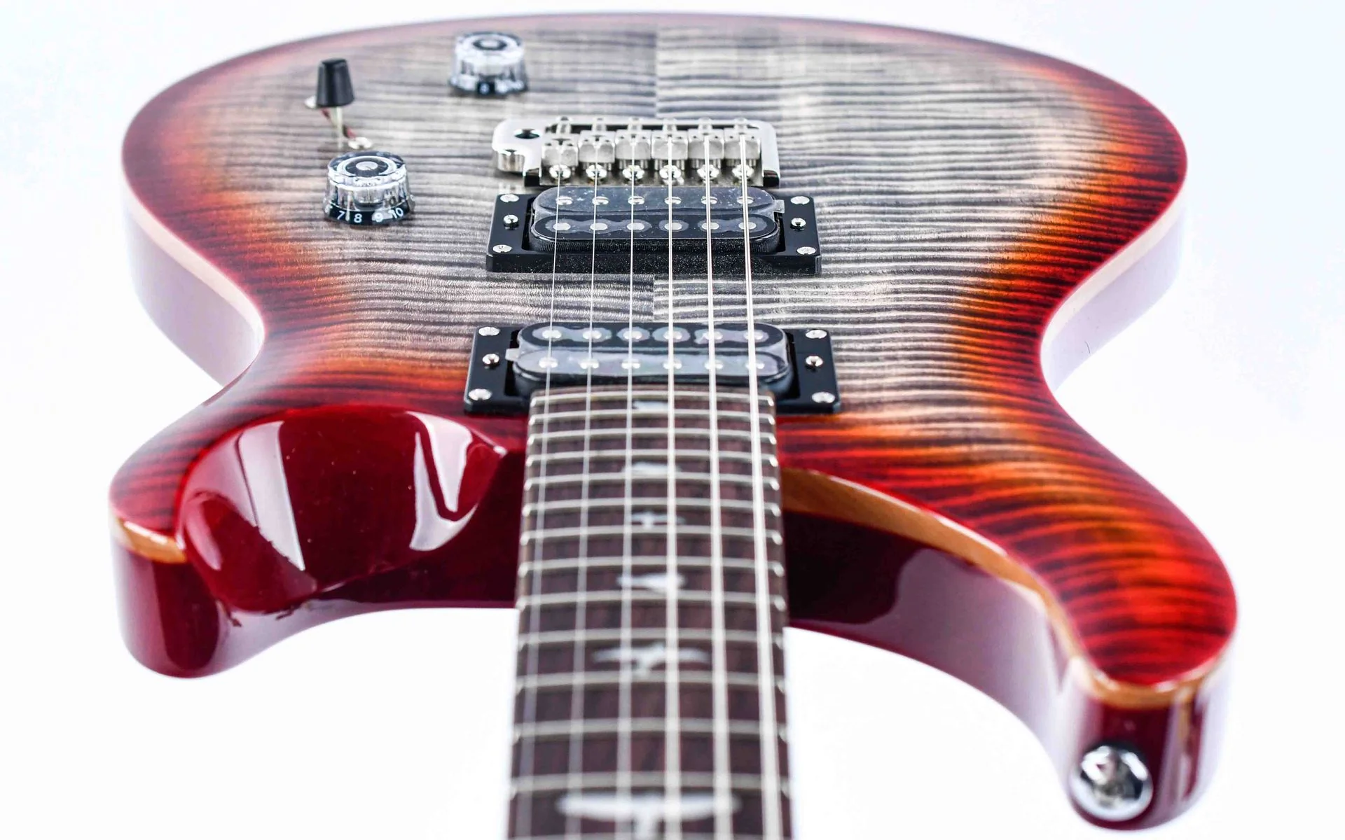 PRS SE Custom 24 Charcoal Cherry Burst - Image 12