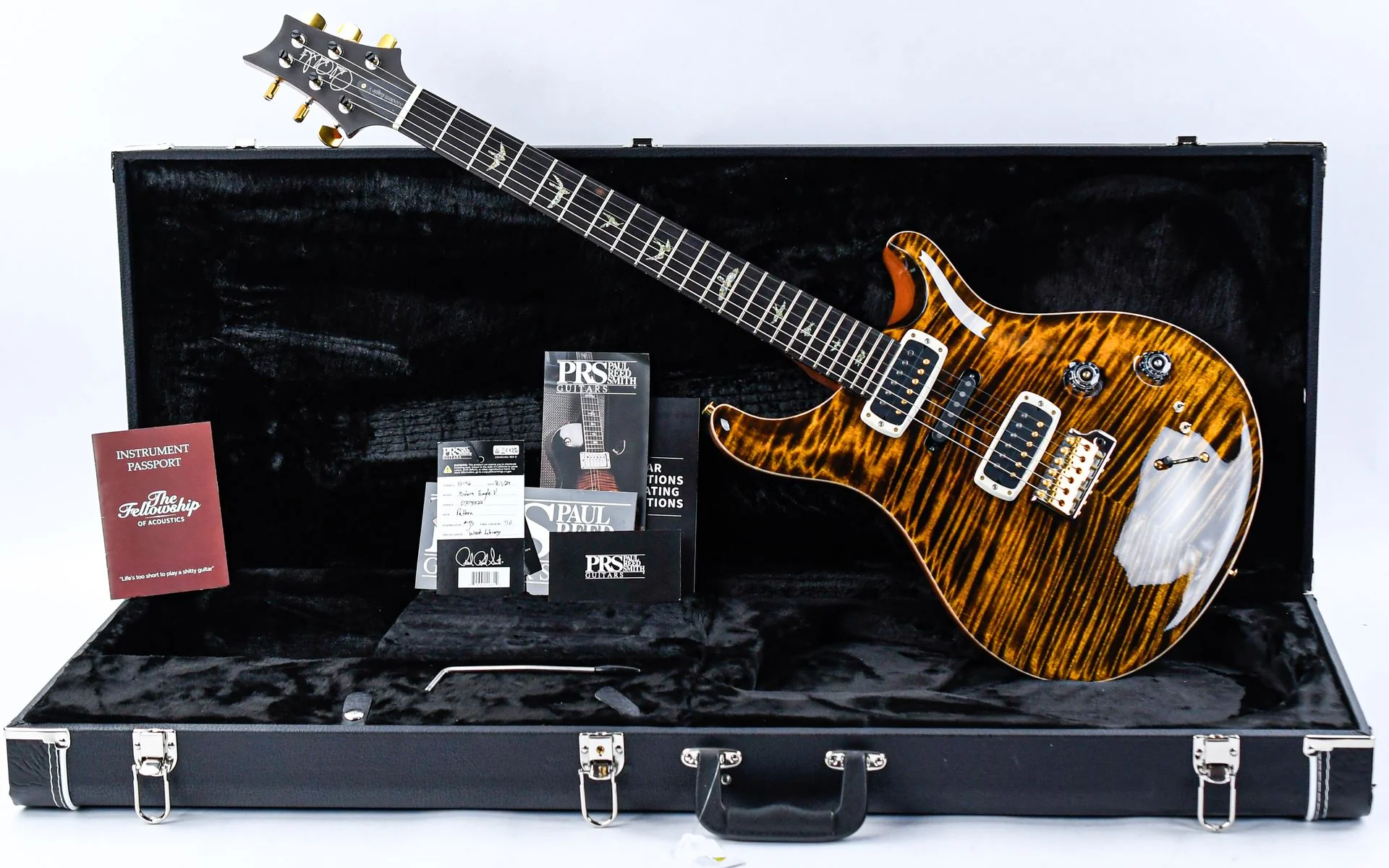 PRS Wood Library Modern Eagle V Yellow Tiger 10 Top - Image 3