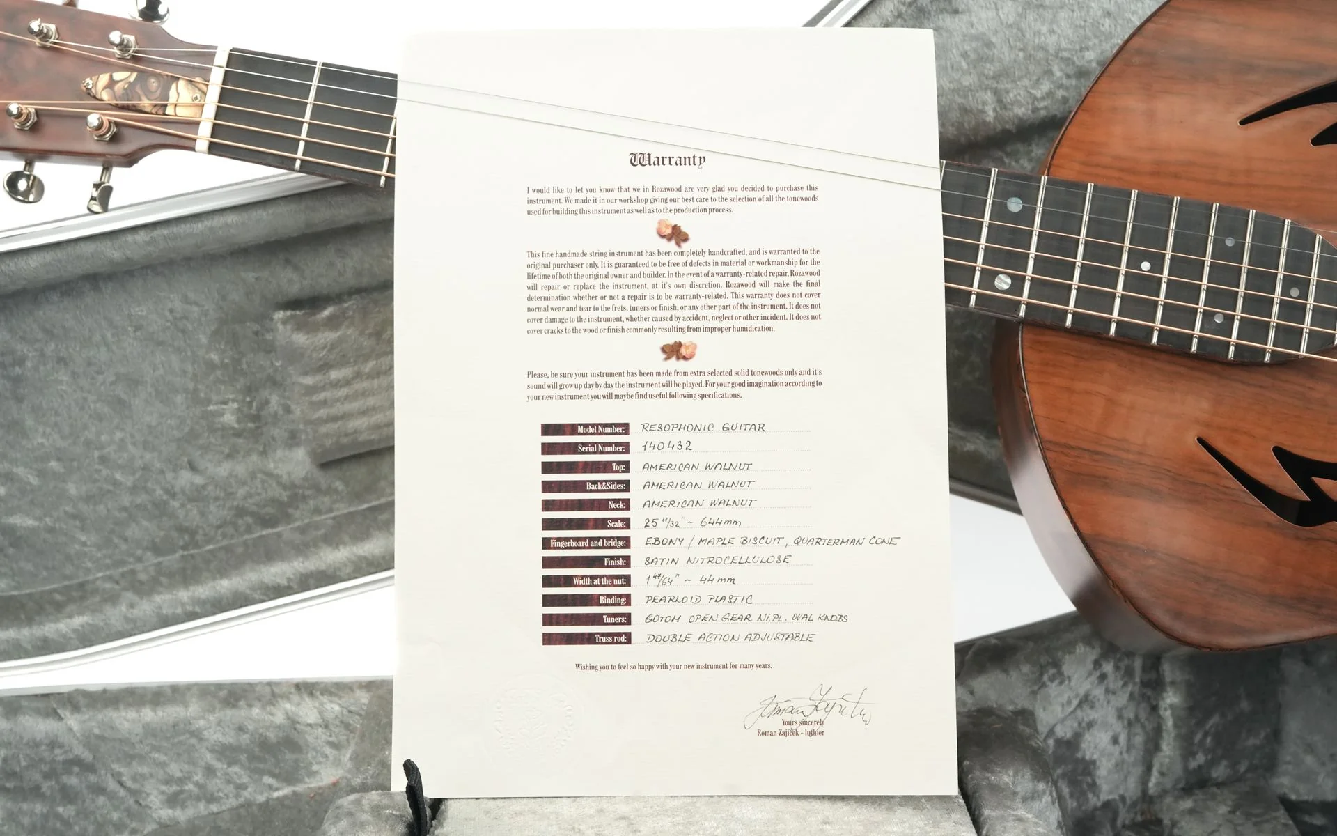 Rozawood Resophonic Roundneck Resonator American Walnut 2014 - Image 15