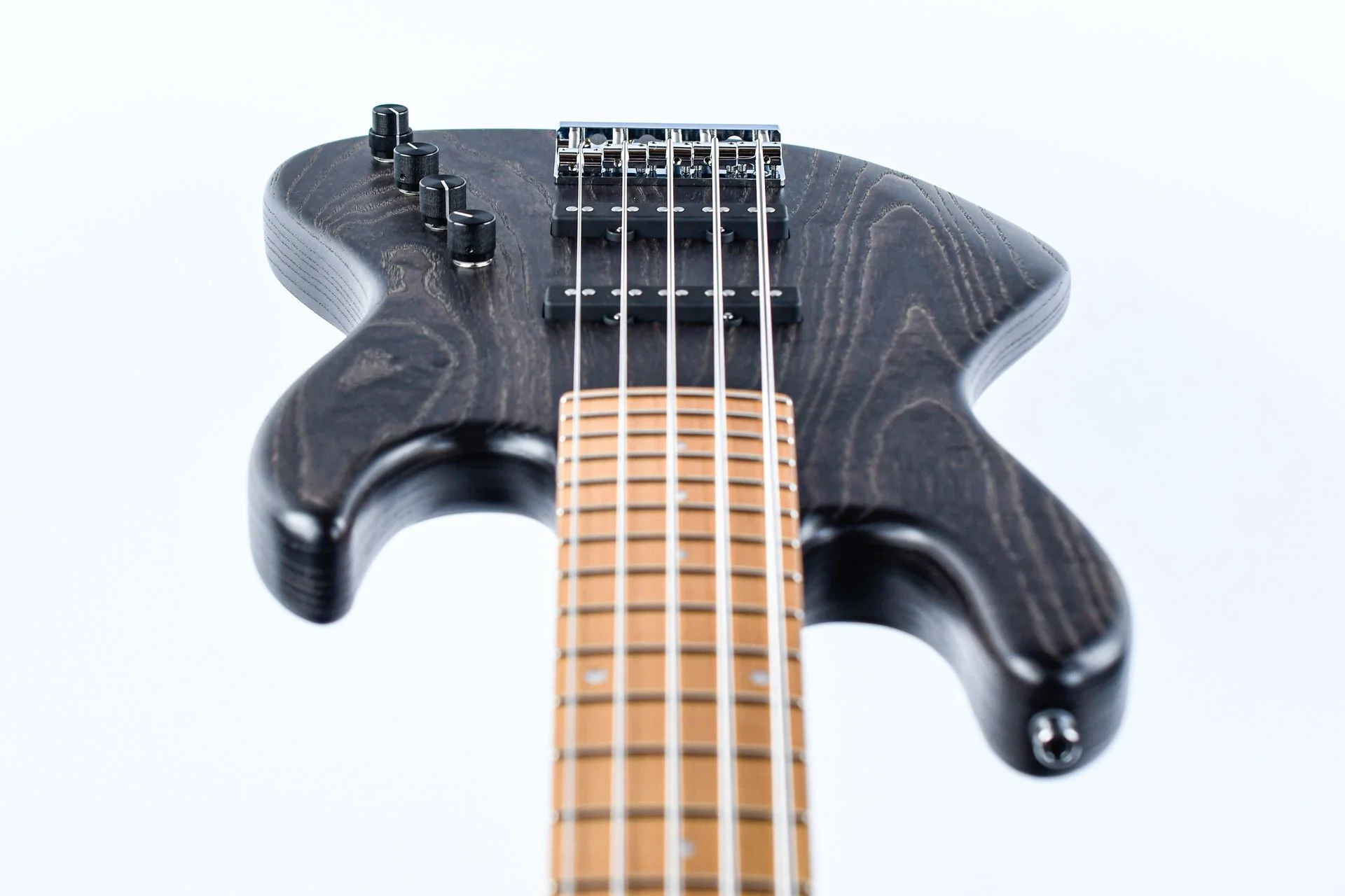 Sadowsky MasterBuilt 21 Fret Standard J/J Bass Swamp Ash Body 5-String Black Transparent Satin - Image 12