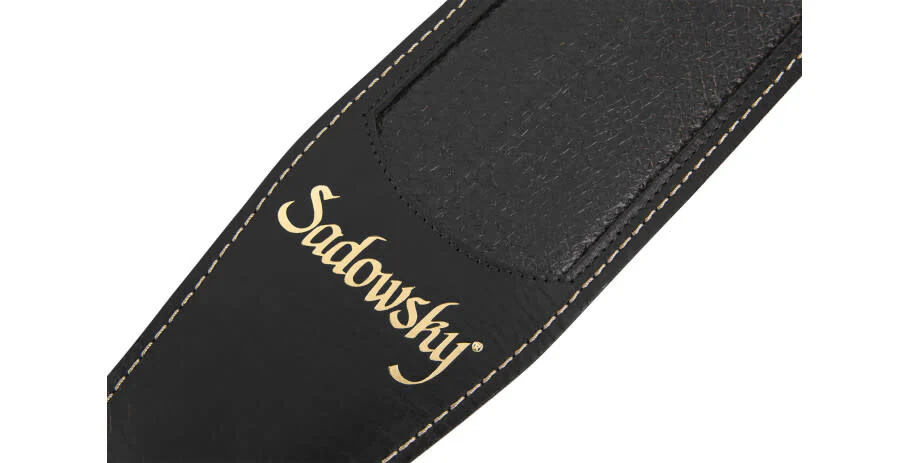 Sadowsky MasterBuilt Genuine Leather Bass Strap Black - Image 3