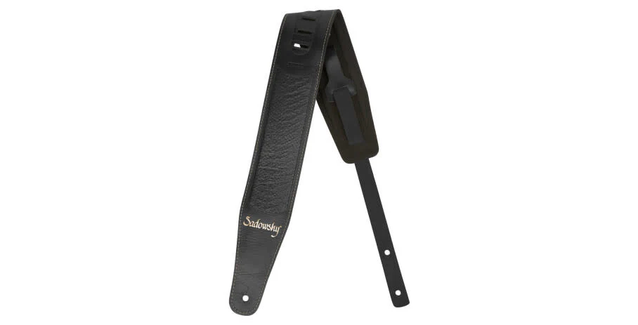 Sadowsky MasterBuilt Genuine Leather Bass Strap Black - Image 5