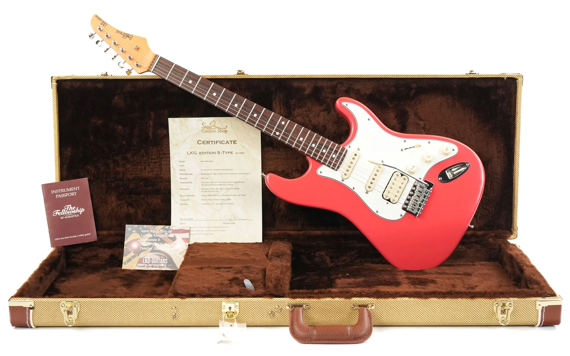 Siggi Braun Custom Shop S Modell LKG Edition Fiesta Red 2020 - Image 3