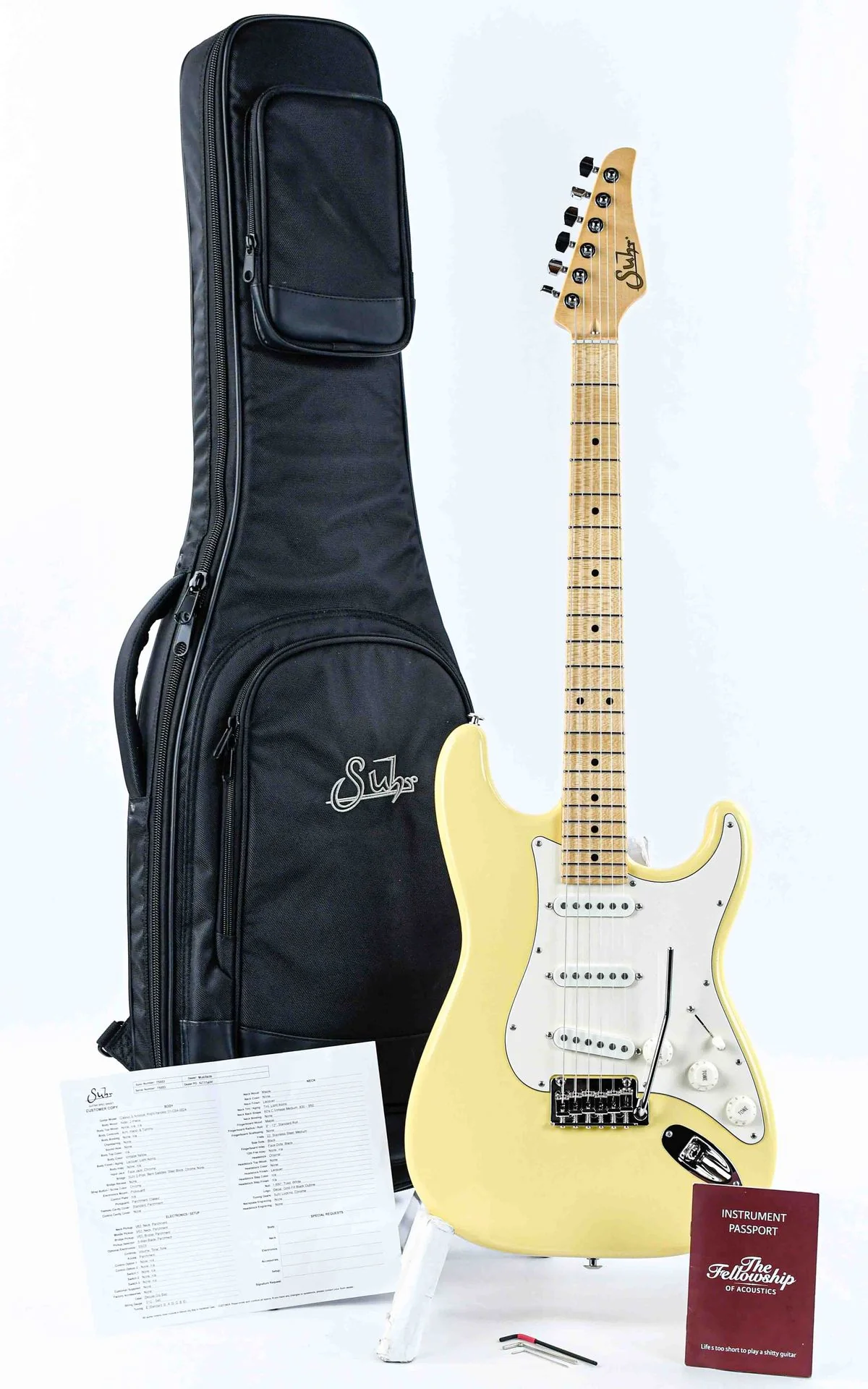 Suhr Classic S Antique Vintage Yellow Maple SSS - Image 3